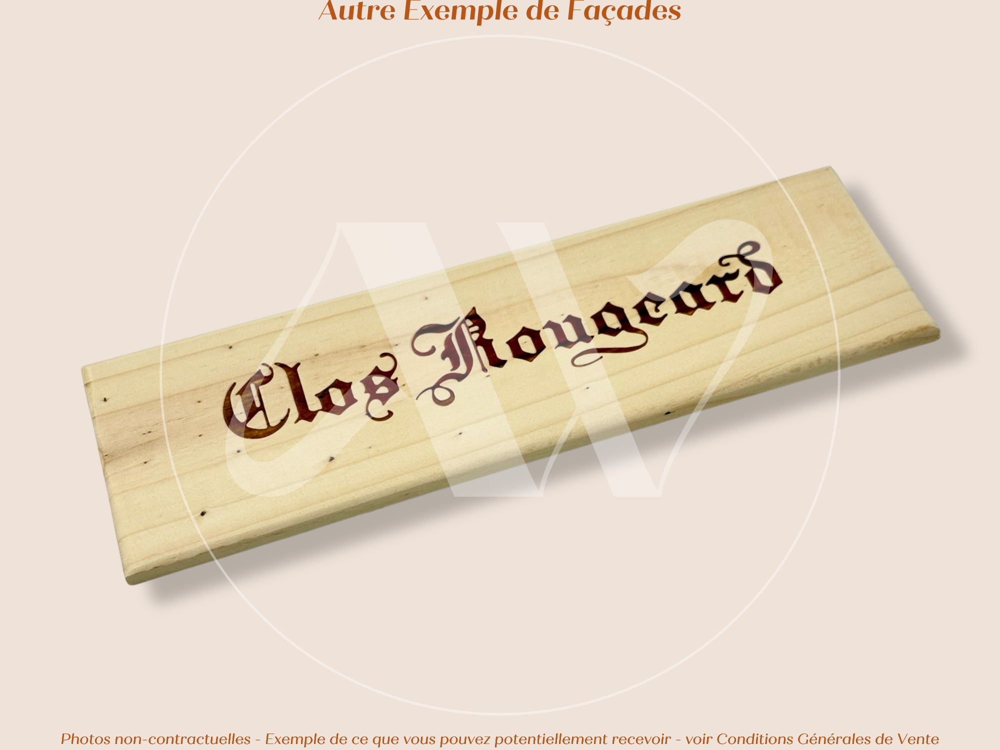 Estampe bois – Clos Rougeard – Saumur-Champigny (Vallée de la Loire) – Format 30x9 cm – Façade très recherchée