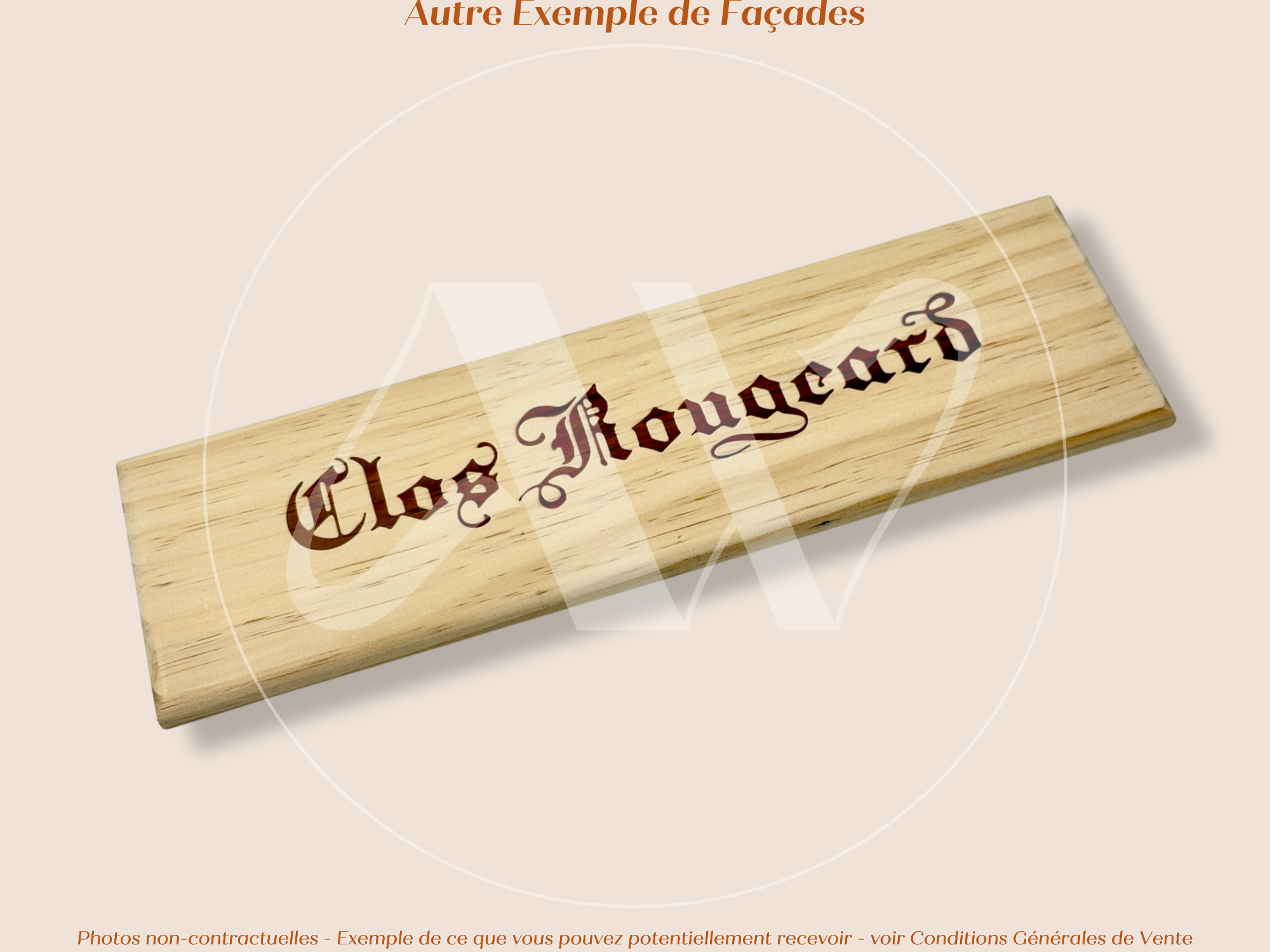 Estampe bois – Clos Rougeard – Saumur-Champigny (Vallée de la Loire) – Format 30x9 cm – Façade très recherchée