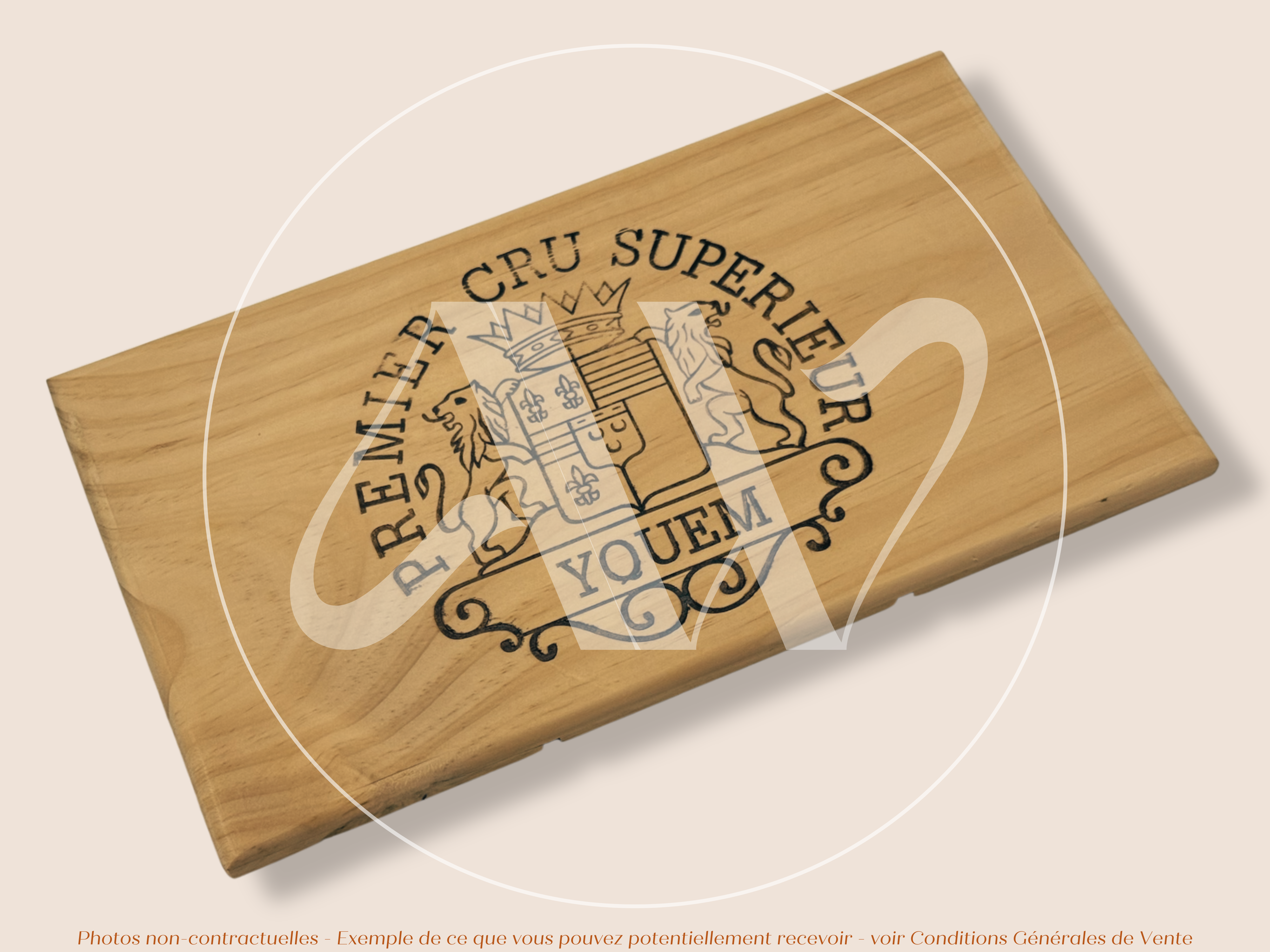 Façade Estampe bois – Château d’Yquem – Sauternes (Bordeaux) – Format 30x17 cm – (très demandé – icône absolue)