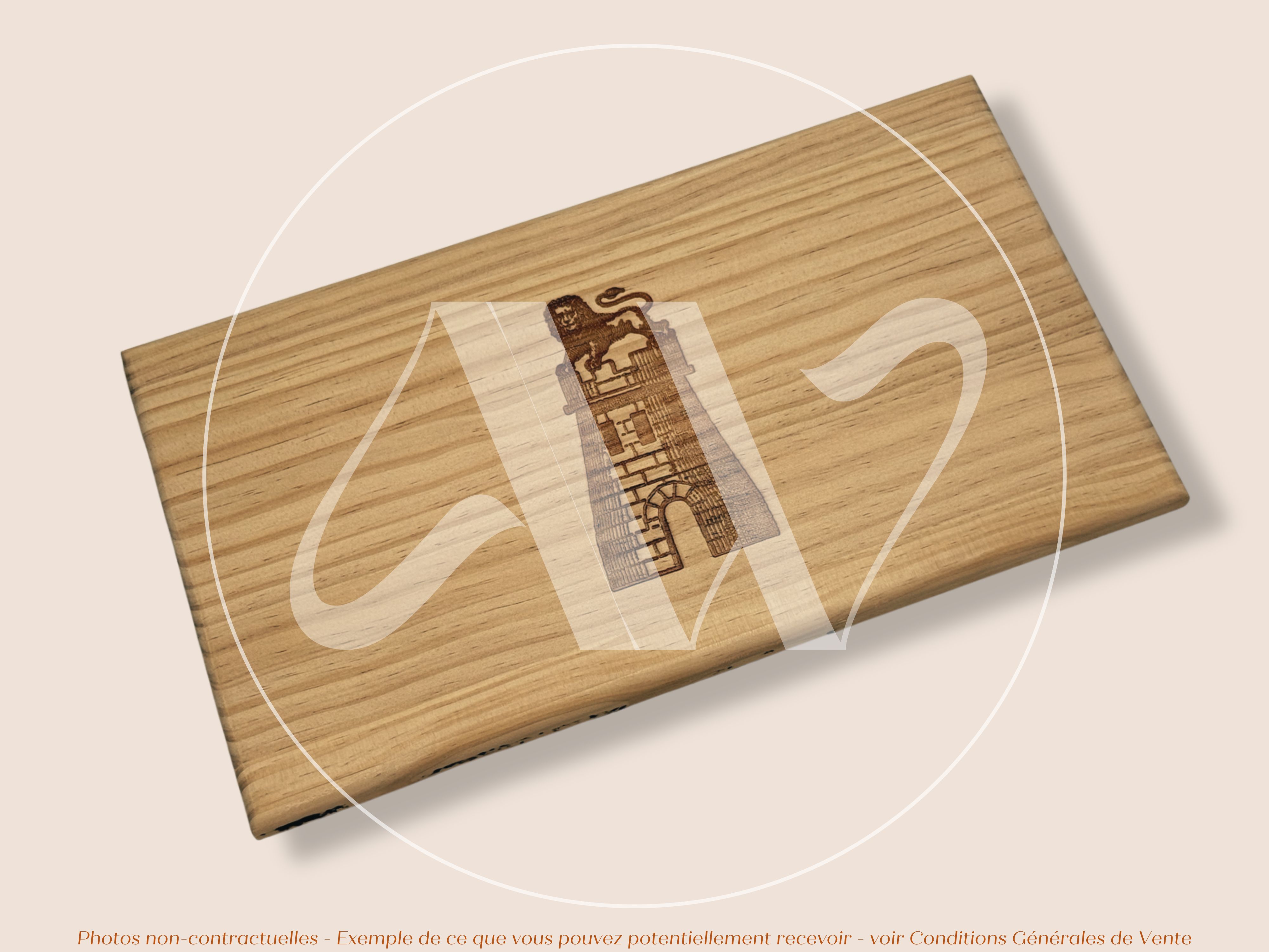 Estampe de caisse de vin bois - Château Latour – Pauillac Bordeaux – 30 × 17 cm