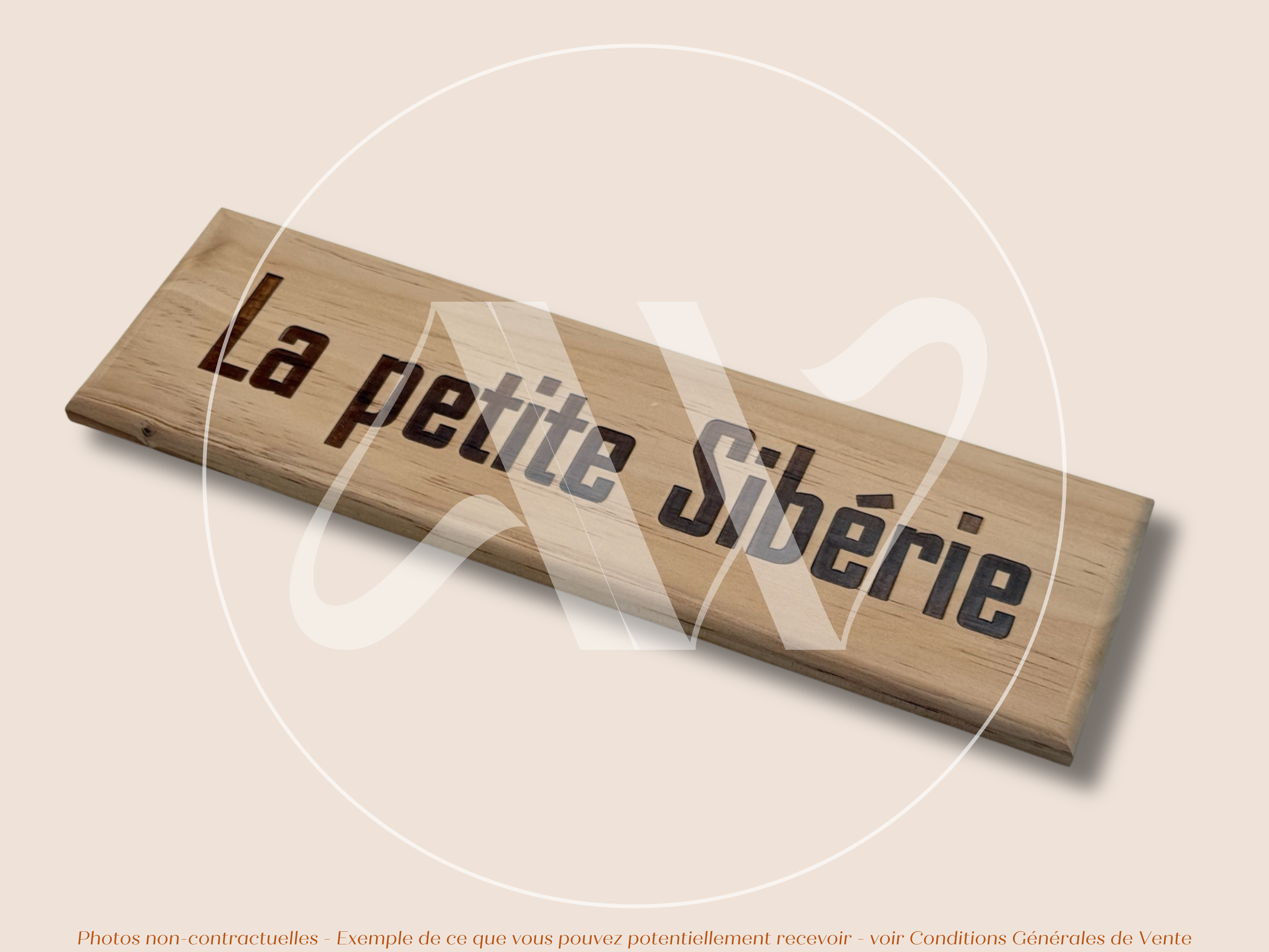 Estampe / Façade d'une caisse de vin en bois du Domaine du Clos des Fées - La Petite Sibérie - Languedoc | Format 1 bouteille = 30x9 cm
