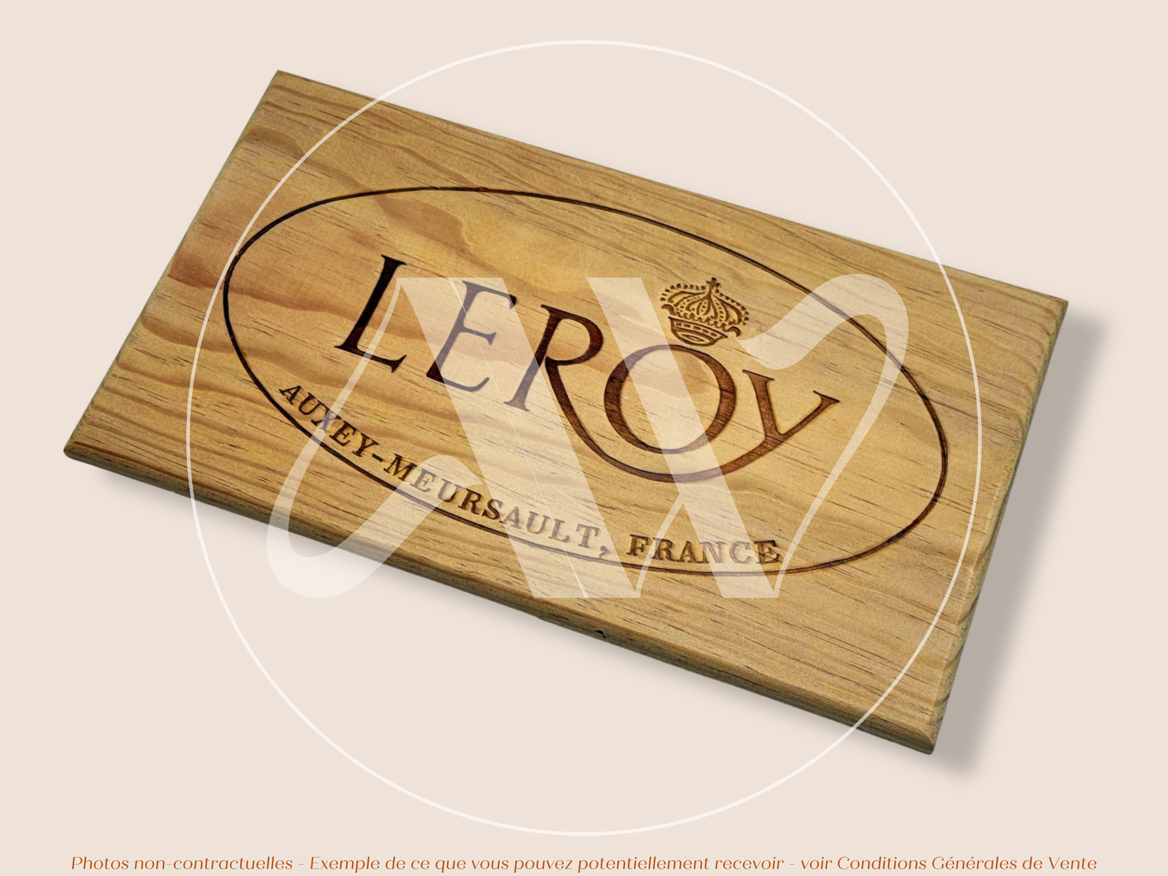 Estampe de caisse de vin Domaine Leroy – Bourgogne – Façade 30 × 17 cm