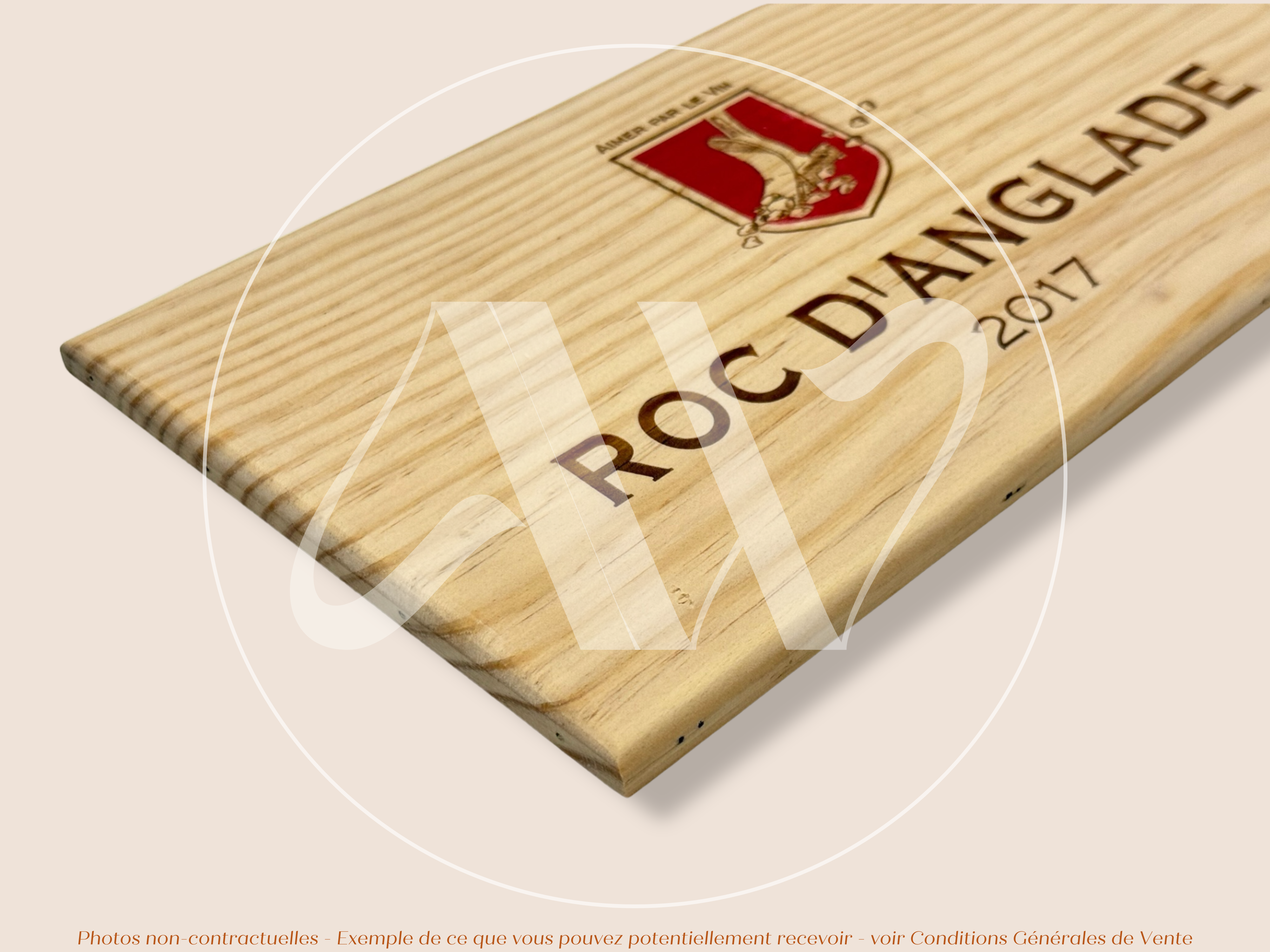 Façade Estampe de caisse de vin – Roc d’Anglade 2017 - Languedoc – 30 × 17 cm