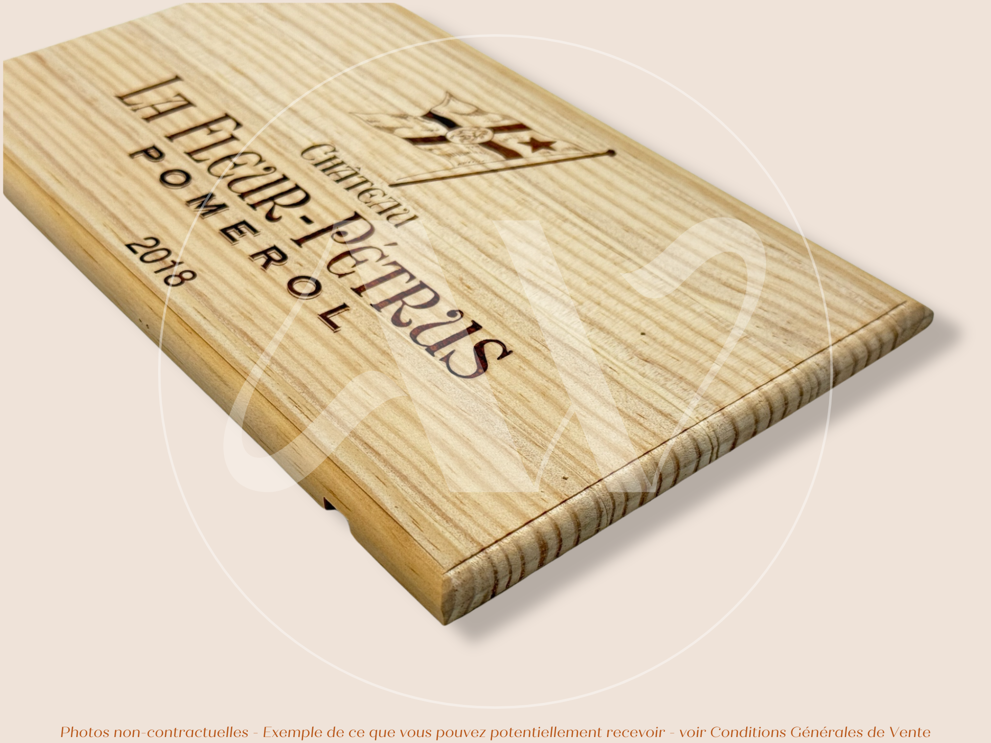 Estampe bois – Château La Fleur-Pétrus – Pomerol (Bordeaux) – Millésime 2018 – Format 30x17 cm – Domaine Mythique