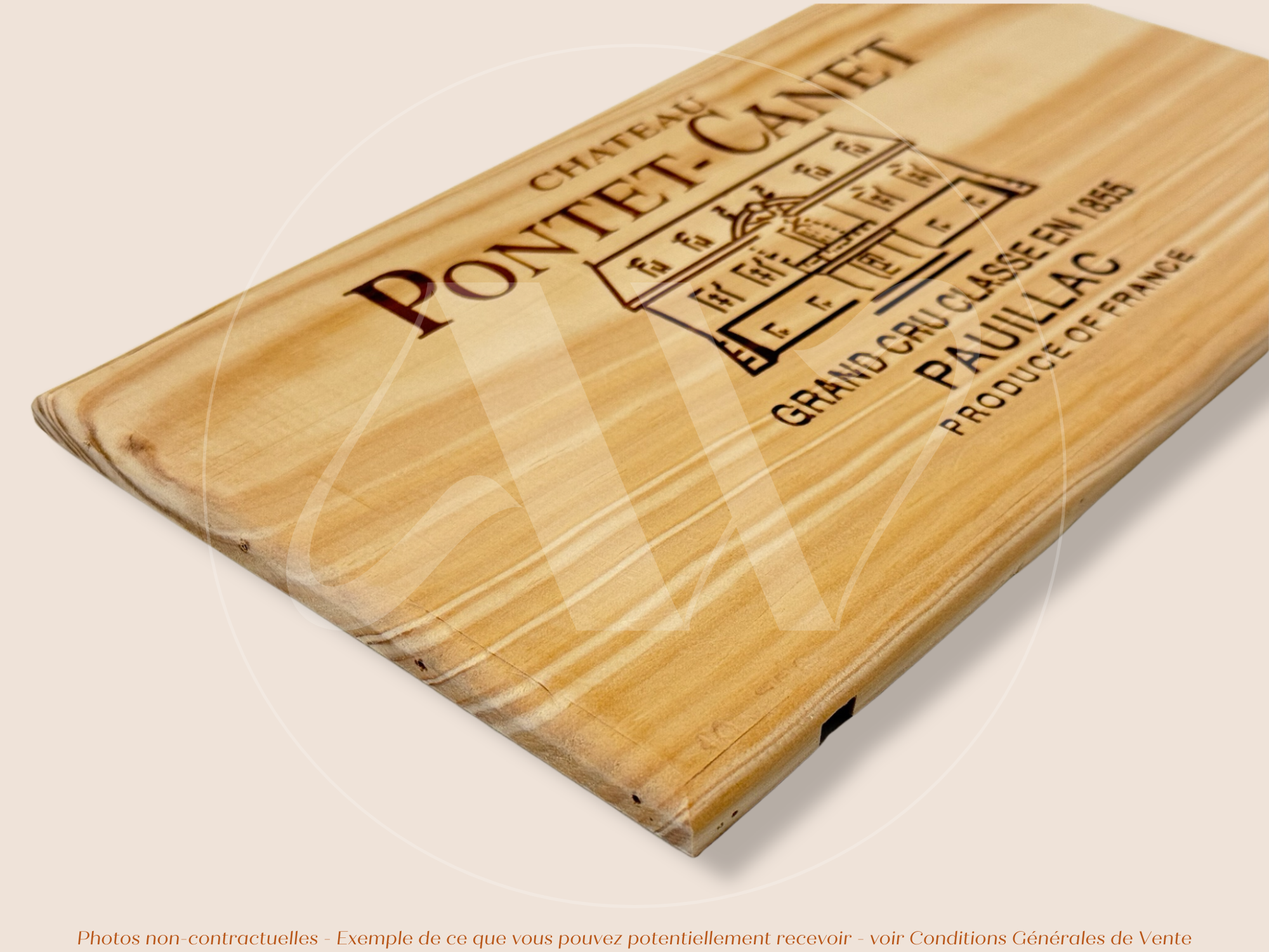 Façade Estampe bois – Château Pontet Canet – Pauillac (Bordeaux) – Format 30x17 cm – (quantité limitée)
