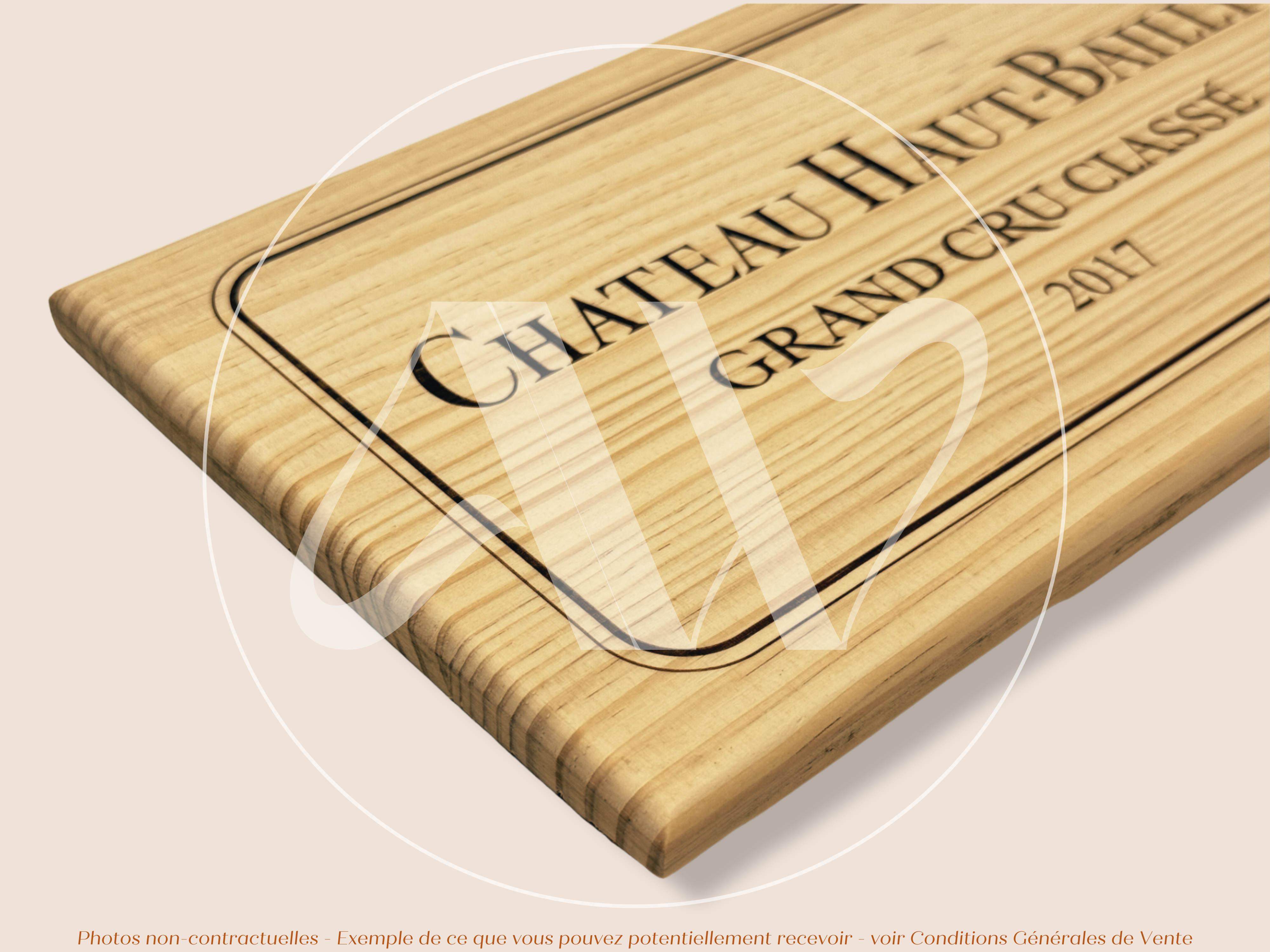 Estampe de caisse de vin – Château Haut-Bailly – 2017 - Pessac-Léognan (Bordeaux) – 30 × 17 cm