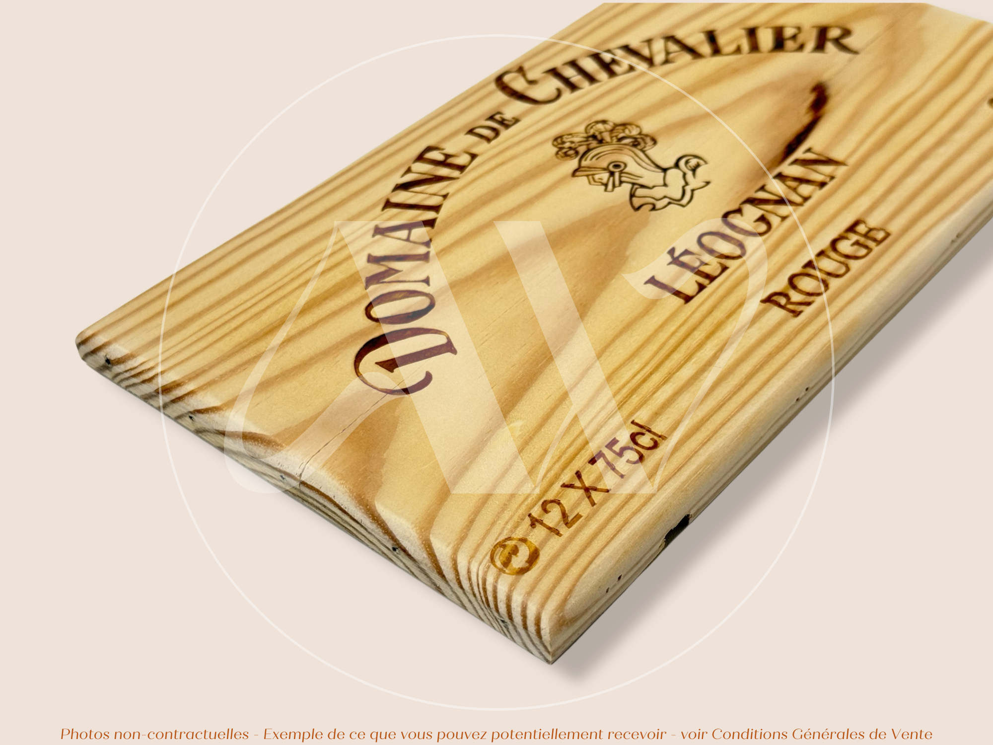 Façade Estampe bois – Domaine de Chevalier – Pessac-Léognan (Bordeaux) – Format 30x17 cm – (millésimée 2014)