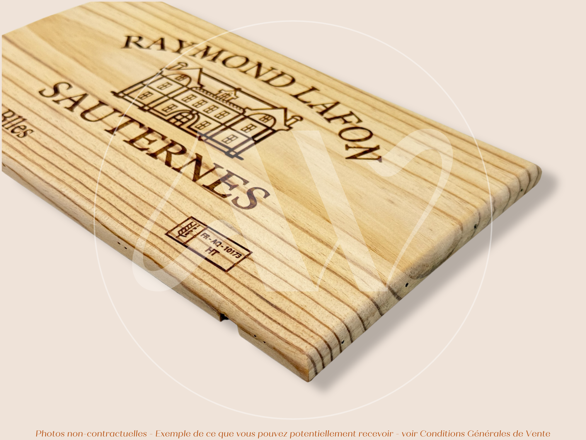 Façade Estampe bois – Château Raymond Lafon – Sauternes (Bordeaux) – Format 30x17 cm – (Quantité Limitée)