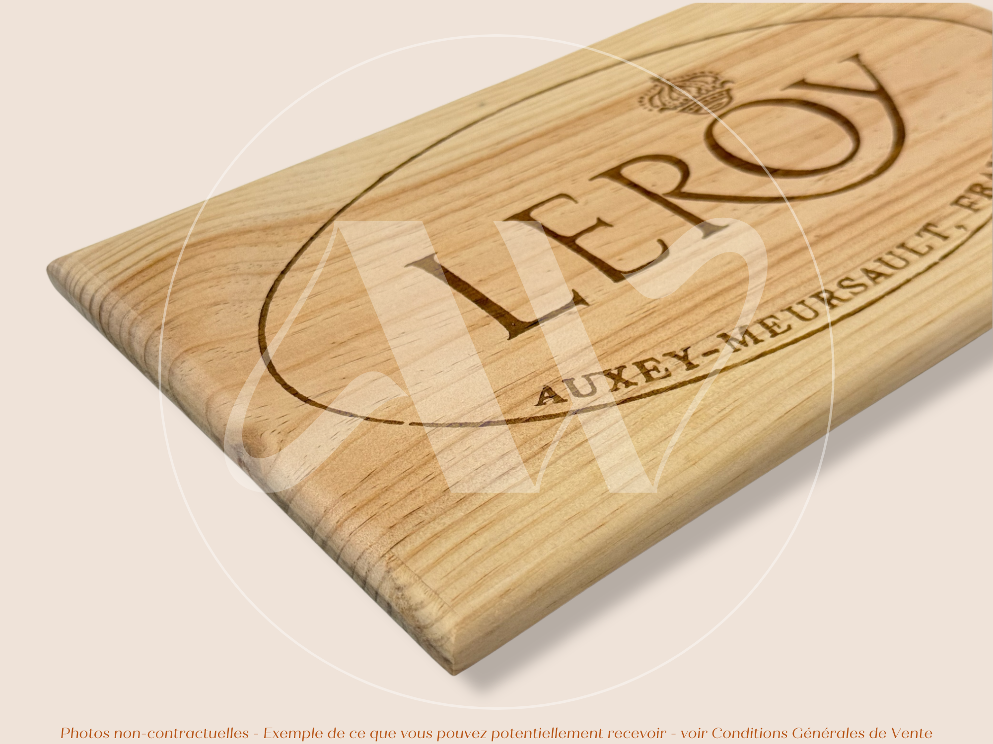 Estampe / Façade d'une caisse de vin en bois du Domaine Leroy - Bourgogne | Format 6 bouteilles = 30x17 cm
