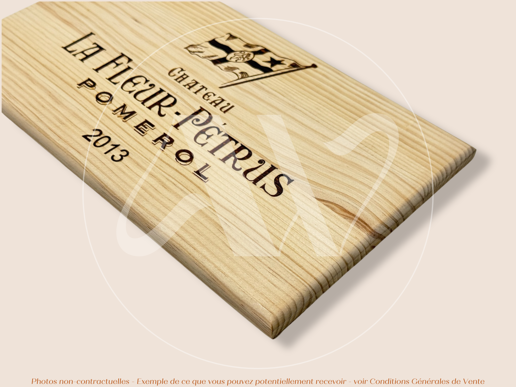 Façade Estampe bois – Château La Fleur-Pétrus – Pomerol (Bordeaux) – Format 30x17 cm – (Millésime 2013 – RARE très demandé)