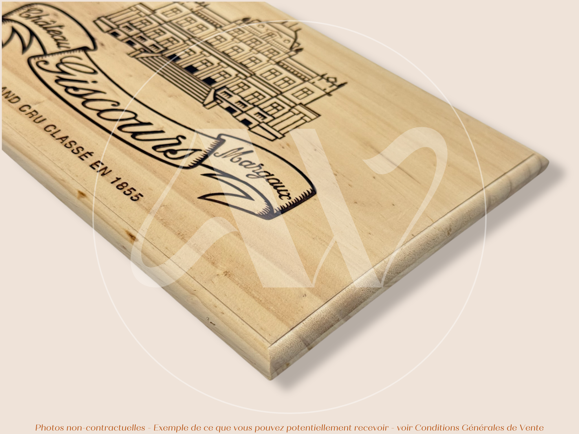 Façade Estampe bois – Château Giscours – Margaux (Bordeaux) – Format 30x17 cm – (Edition Grand Format Impérial 600 cl)