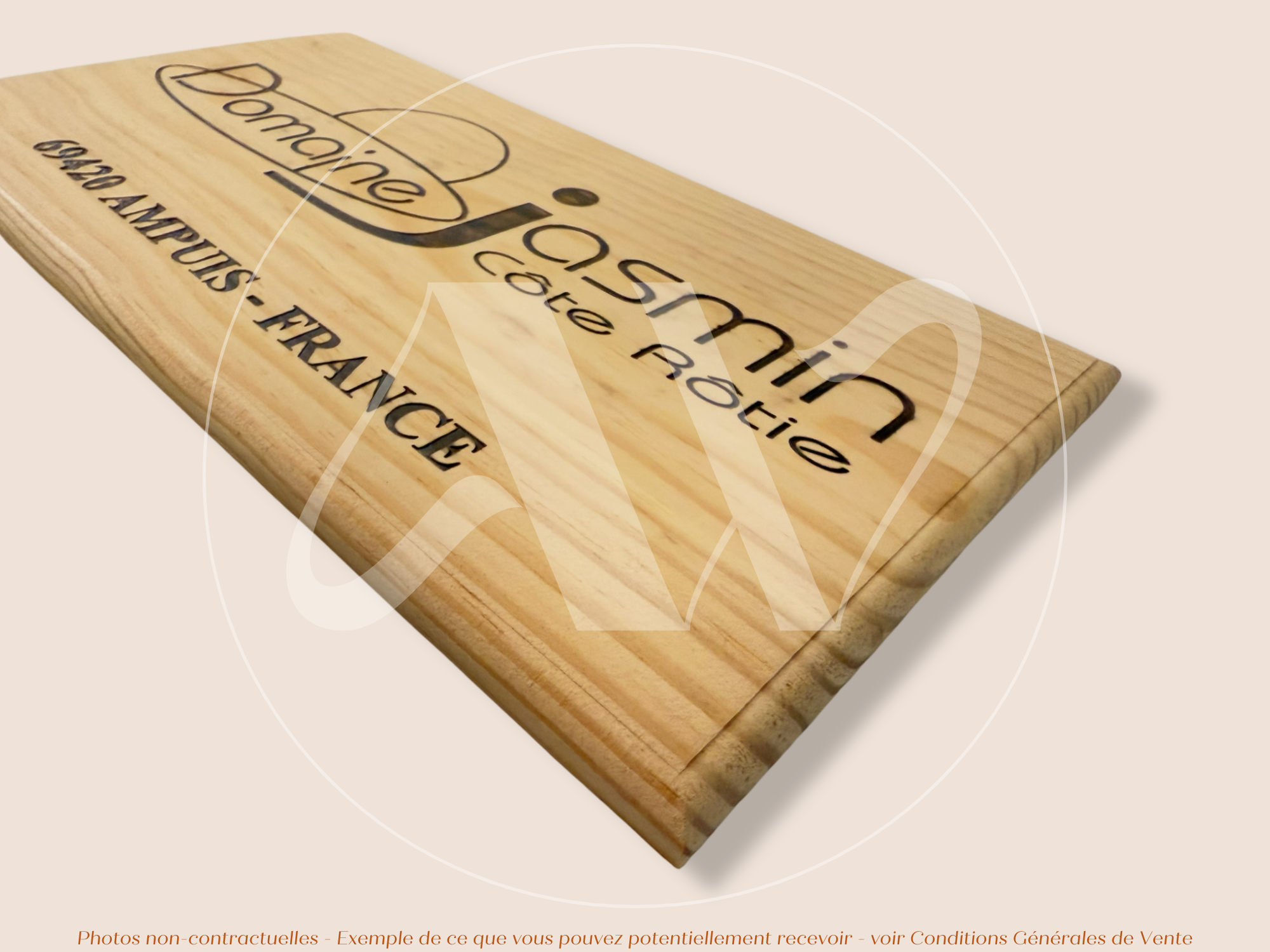 Estampe bois – Domaine Jasmin – Côte-Rôtie (Vallée du Rhône) – Format 30x17 cm – Quantité très limitée