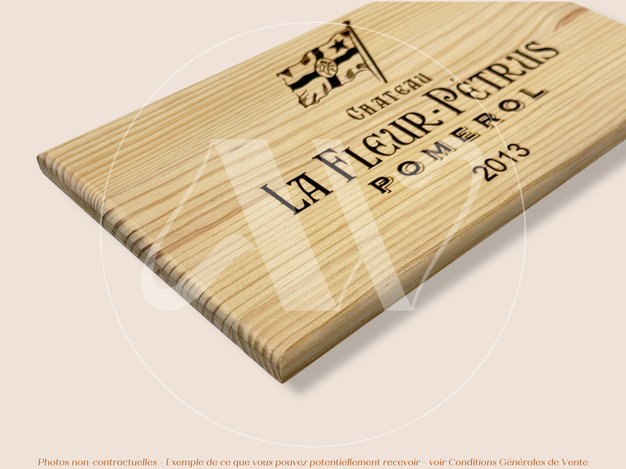 Façade Estampe bois – Château La Fleur-Pétrus – Pomerol (Bordeaux) – Format 30x17 cm – (Millésime 2013 – RARE très demandé)