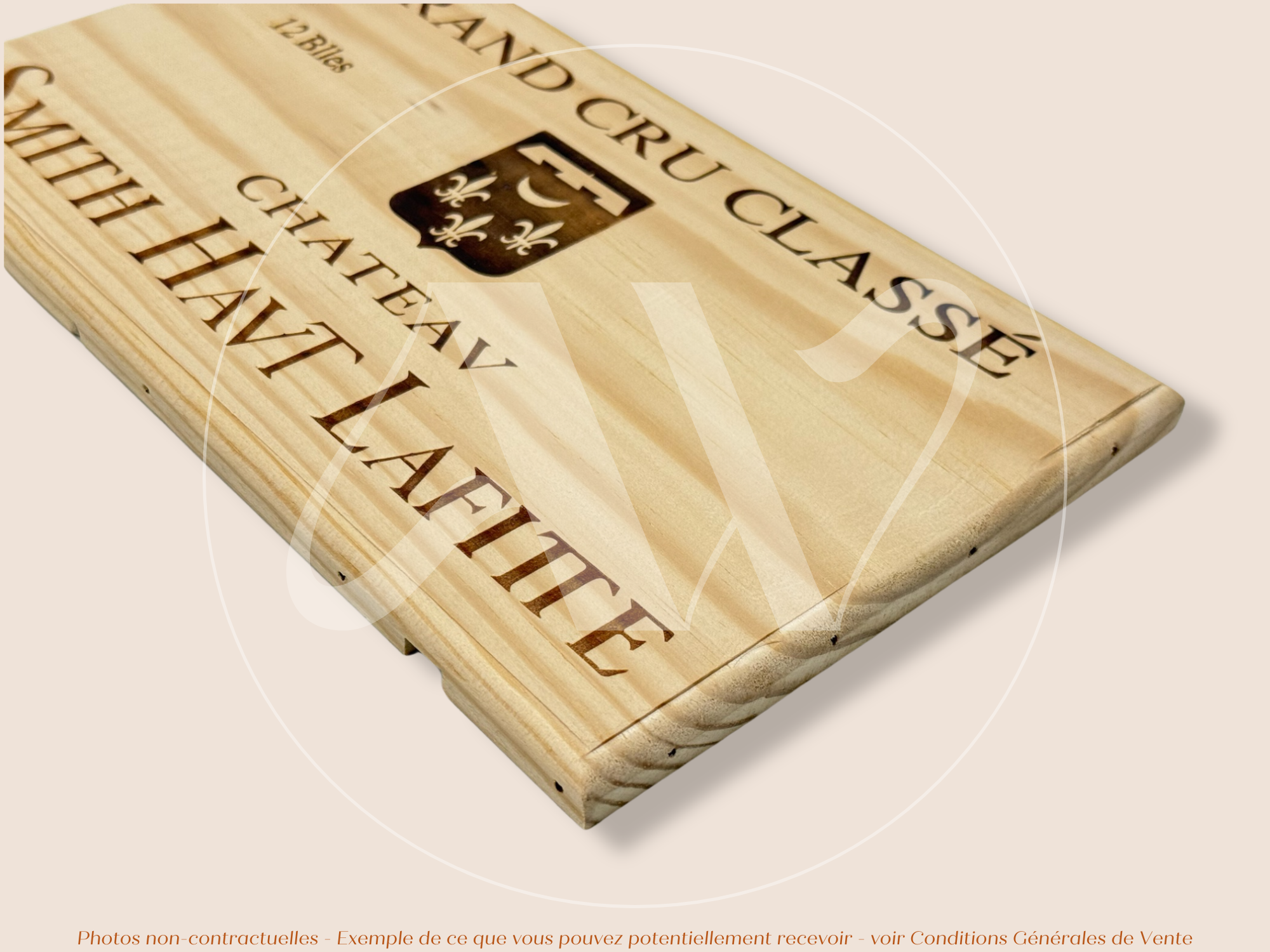 Façade Estampe bois – Château Smith Haut Lafitte – Pessac-Léognan (Bordeaux) – Format 30x17 cm – (Grand Cru Classé)
