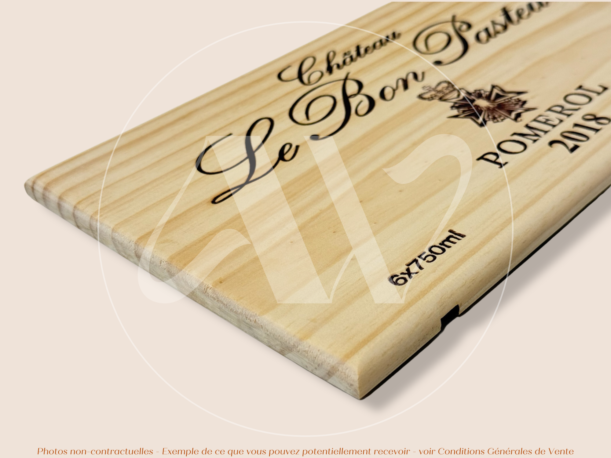 Façade Estampe bois – Château Le Bon Pasteur – Pomerol (Bordeaux) – Format 30x17 cm – Millésime 2018