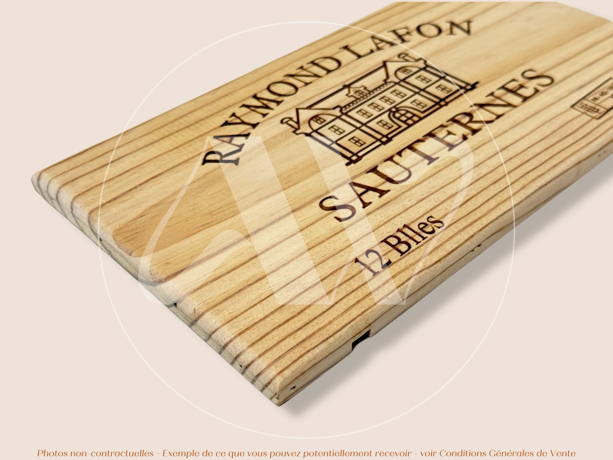 Façade Estampe bois – Château Raymond Lafon – Sauternes (Bordeaux) – Format 30x17 cm – (Quantité Limitée)