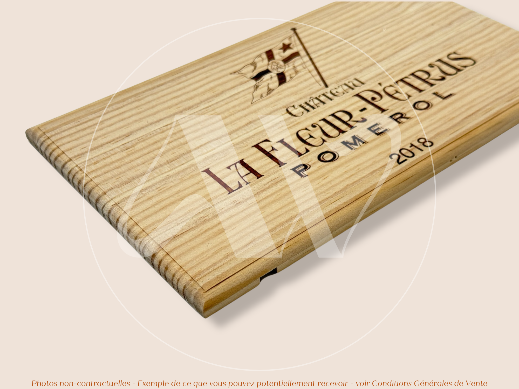 Estampe bois – Château La Fleur-Pétrus – Pomerol (Bordeaux) – Millésime 2018 – Format 30x17 cm – Domaine Mythique