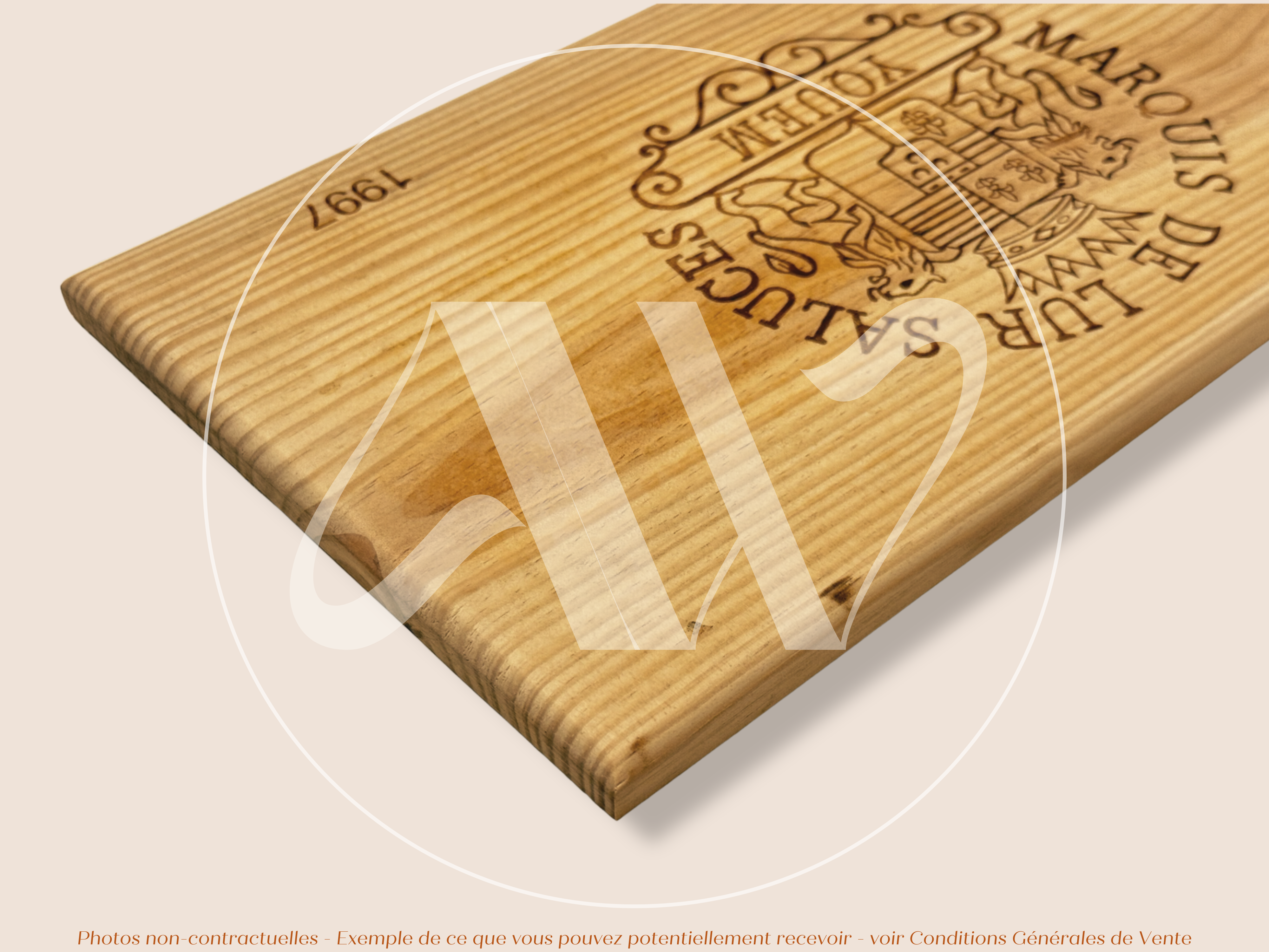 Estampe de caisse de vin – Yquem – 1997 – Sauternes (Bordeaux) – Format 30x17 cm