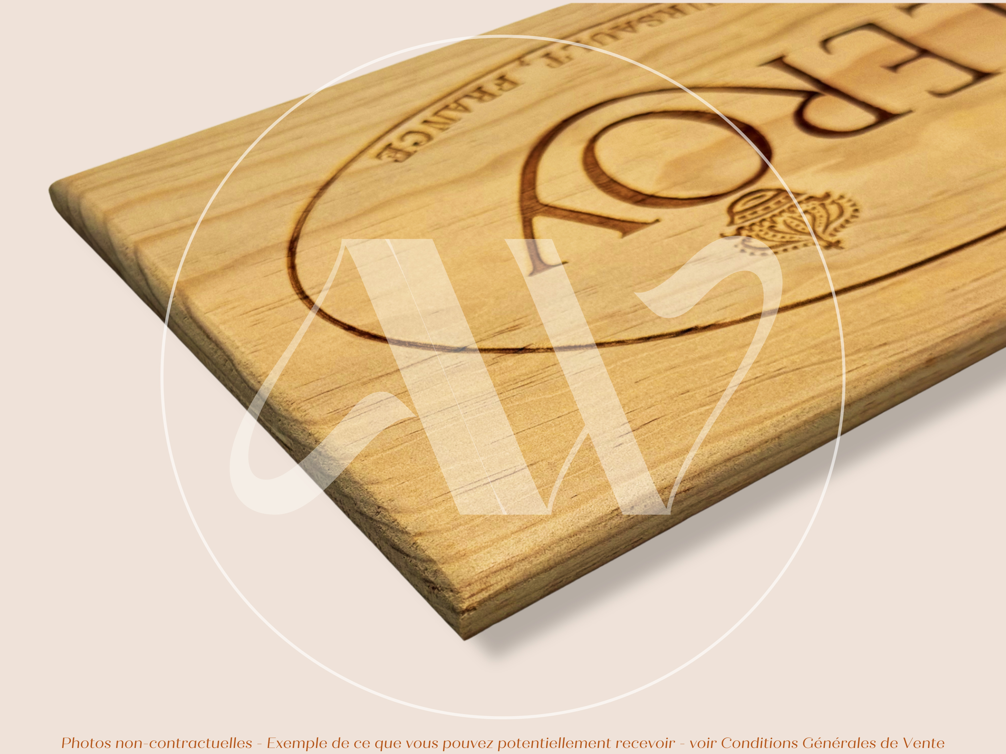 Estampe de caisse de vin Domaine Leroy – Bourgogne – Façade 30 × 17 cm