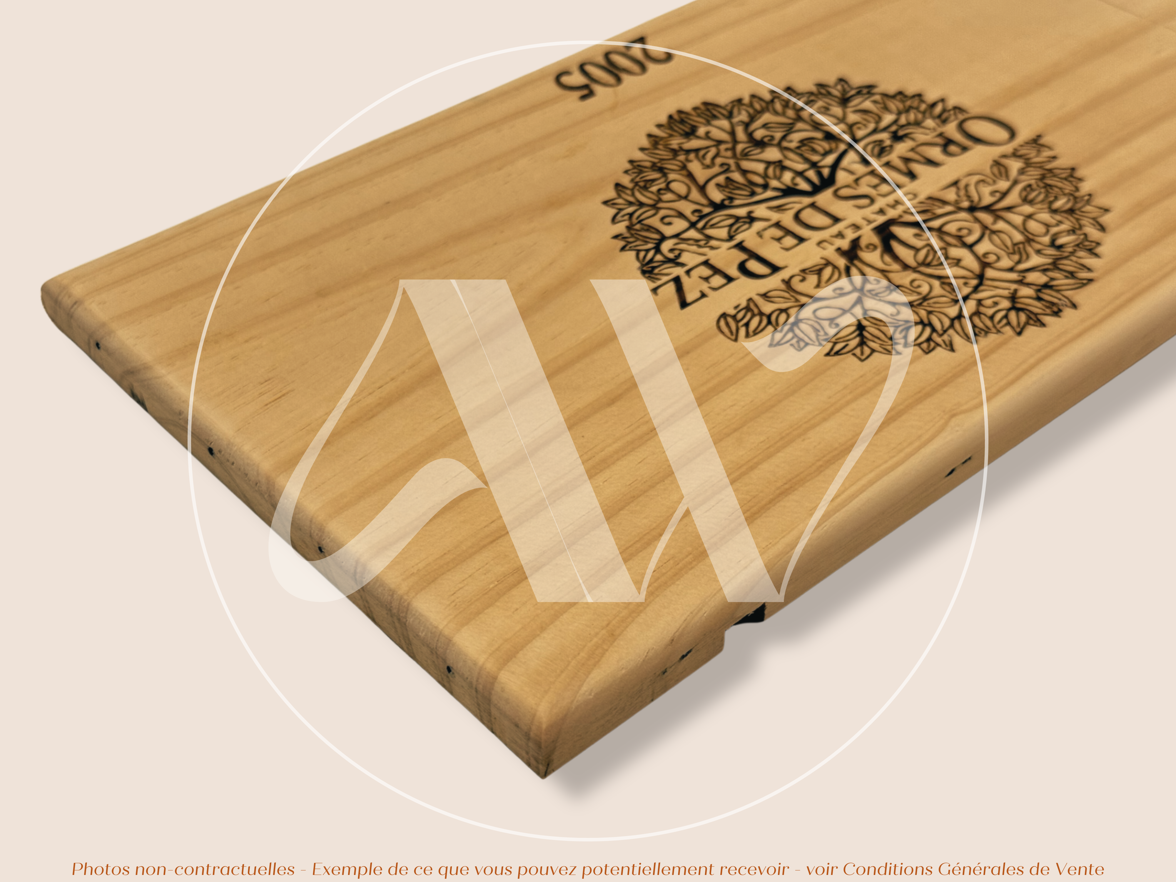 Estampe de caisse de vin – Château Ormes de Pez 2005 – Saint-Estèphe – 30 × 17 cm