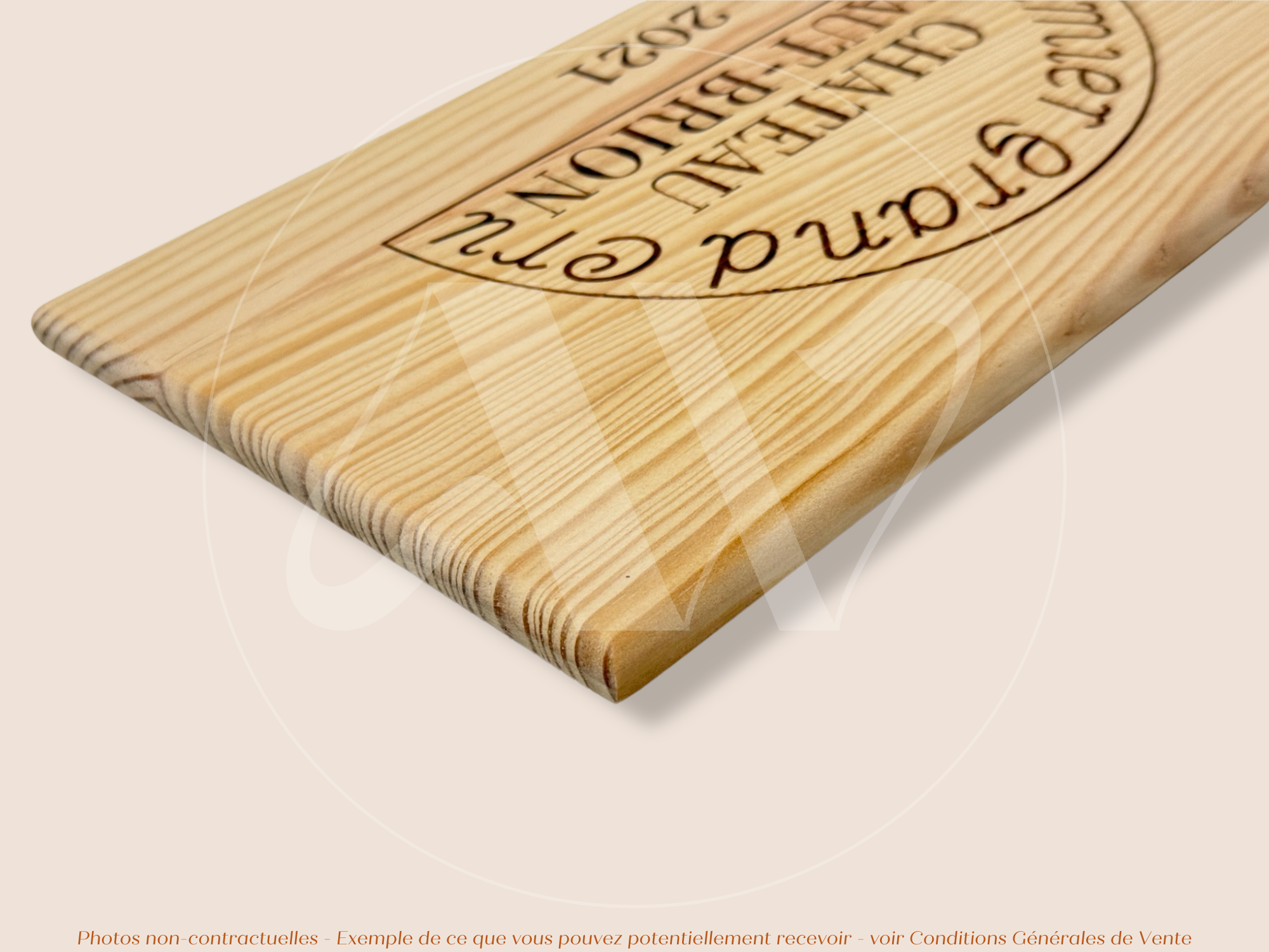Estampe / Façade d'une caisse de vin en bois du Chateau Haut Brion 2021 - Bordeaux | Format 12 bouteilles = 30x17 cm