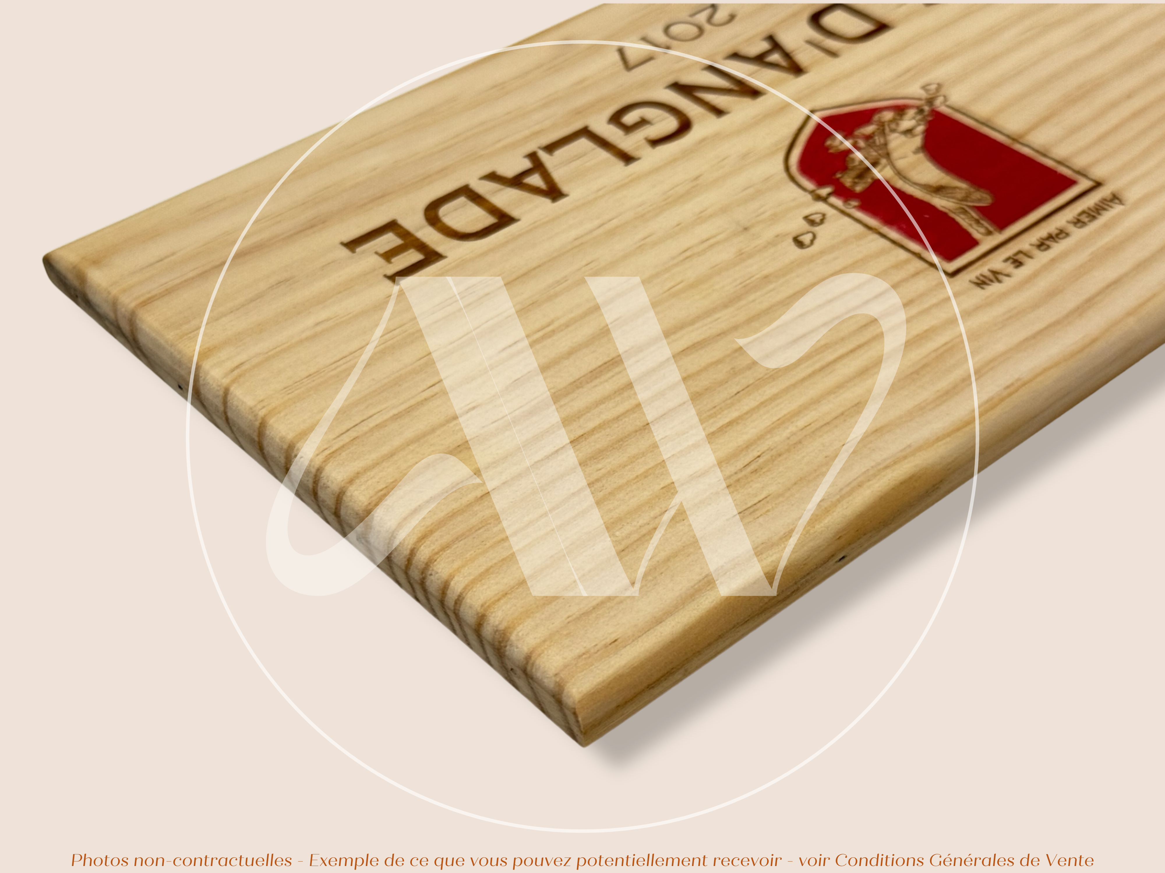 Façade Estampe de caisse de vin – Roc d’Anglade 2017 - Languedoc – 30 × 17 cm