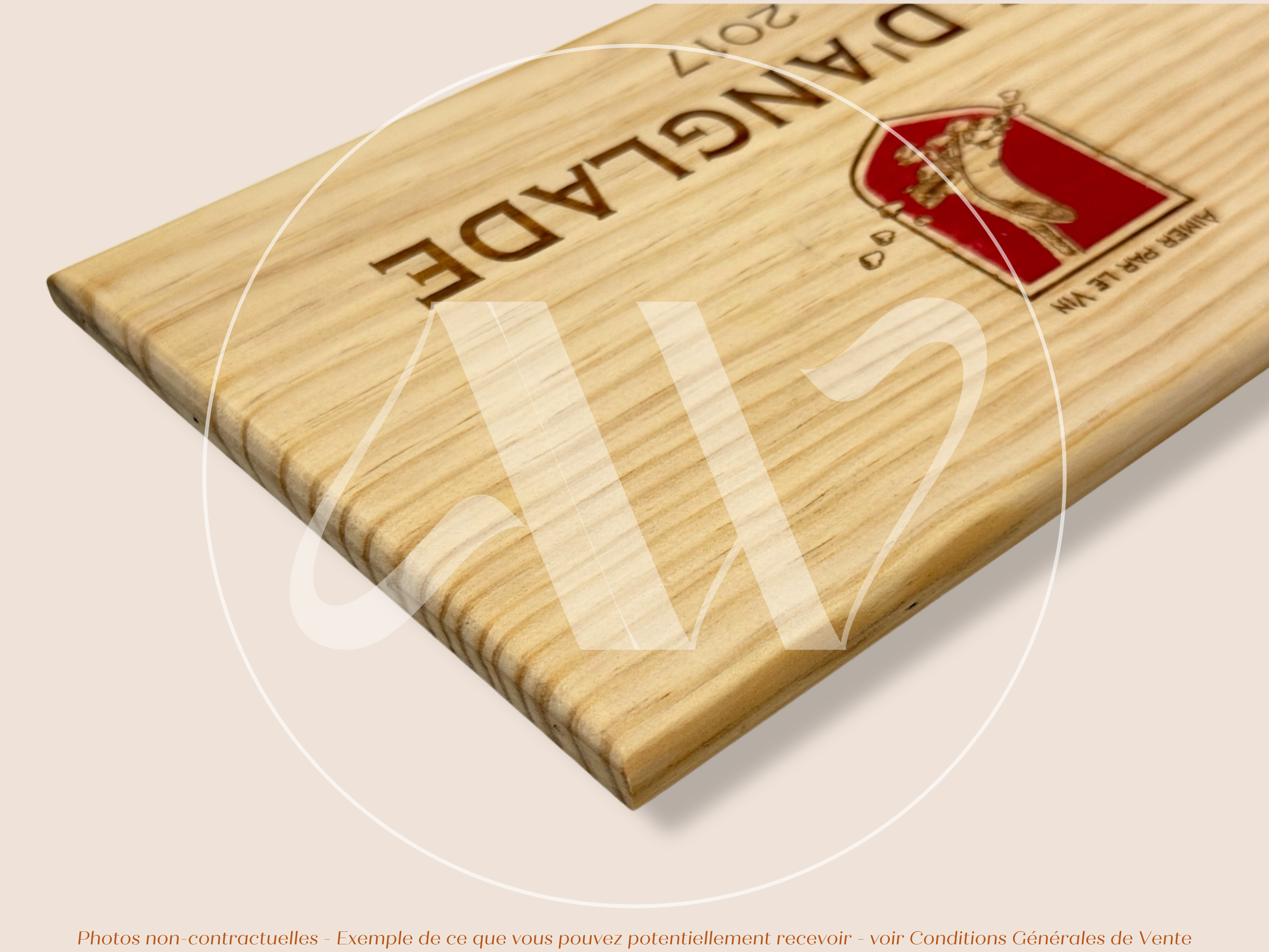 Façade Estampe de caisse de vin – Roc d’Anglade 2017 - Languedoc – 30 × 17 cm