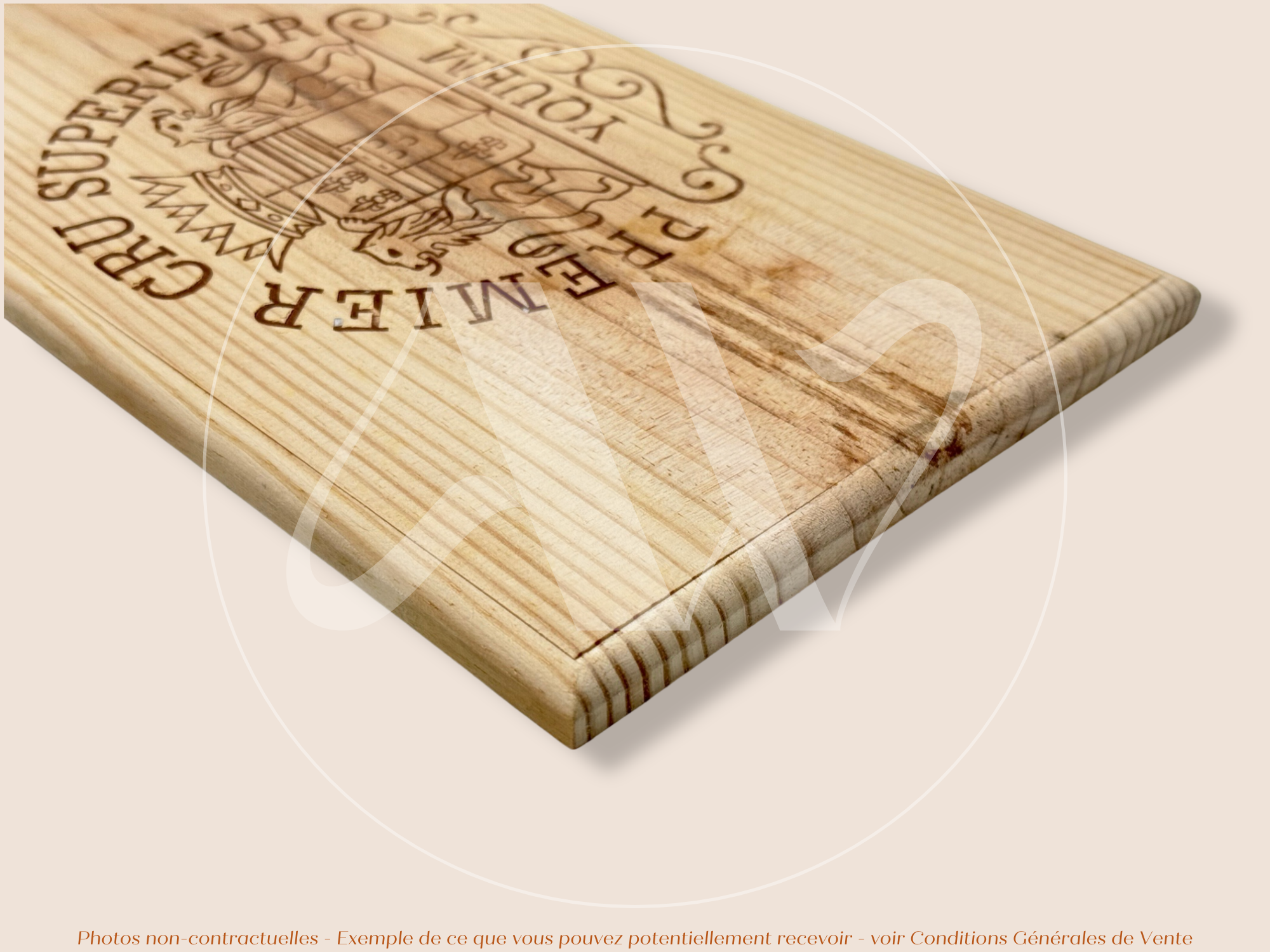 Façade Estampe bois – Château d’Yquem – Sauternes (Bordeaux) – Format 30x17 cm – (très demandé – icône absolue)