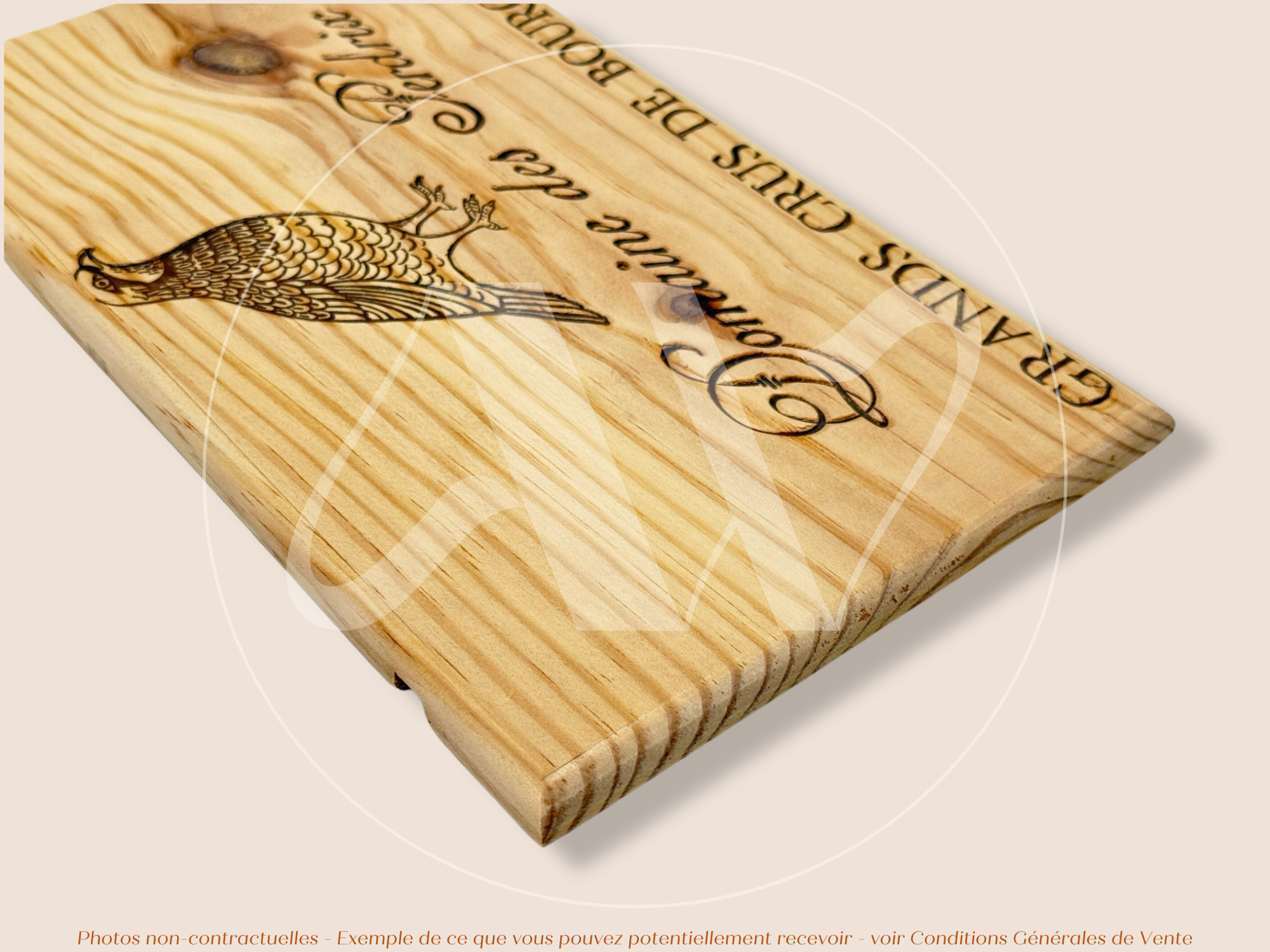 Estampe bois – Domaine des Perdrix – Grands Crus de Bourgogne – Format 30x17 cm – Façade rare d’un domaine d’exception
