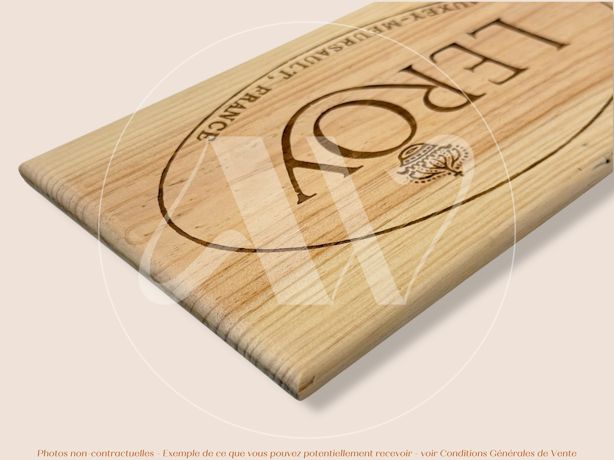 Estampe / Façade d'une caisse de vin en bois du Domaine Leroy - Bourgogne | Format 6 bouteilles = 30x17 cm