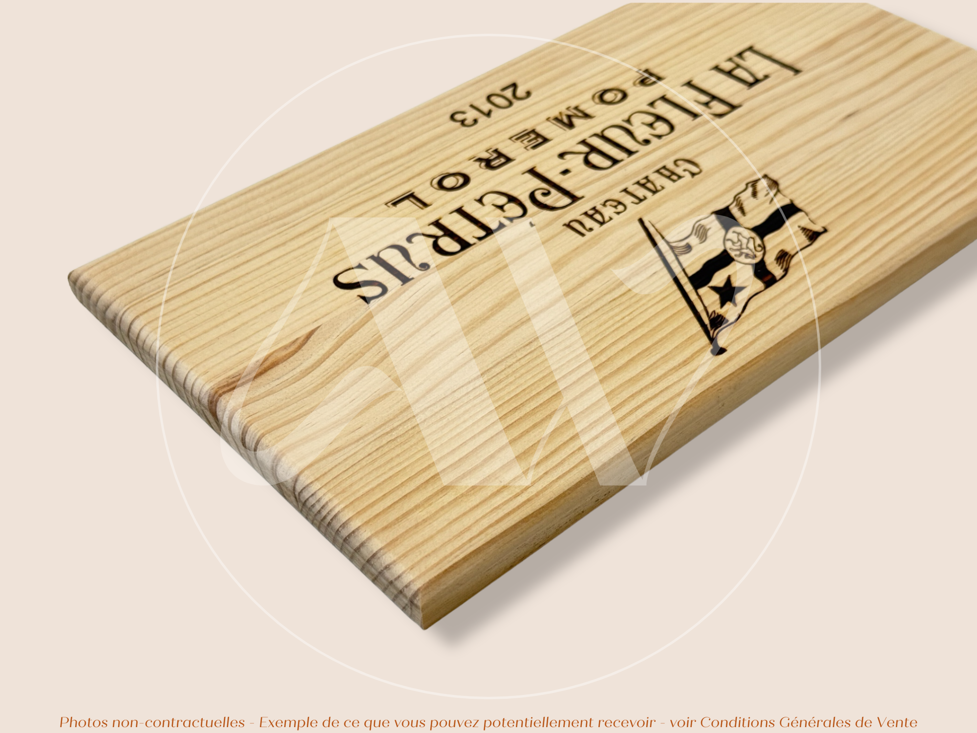 Façade Estampe bois – Château La Fleur-Pétrus – Pomerol (Bordeaux) – Format 30x17 cm – (Millésime 2013 – RARE très demandé)
