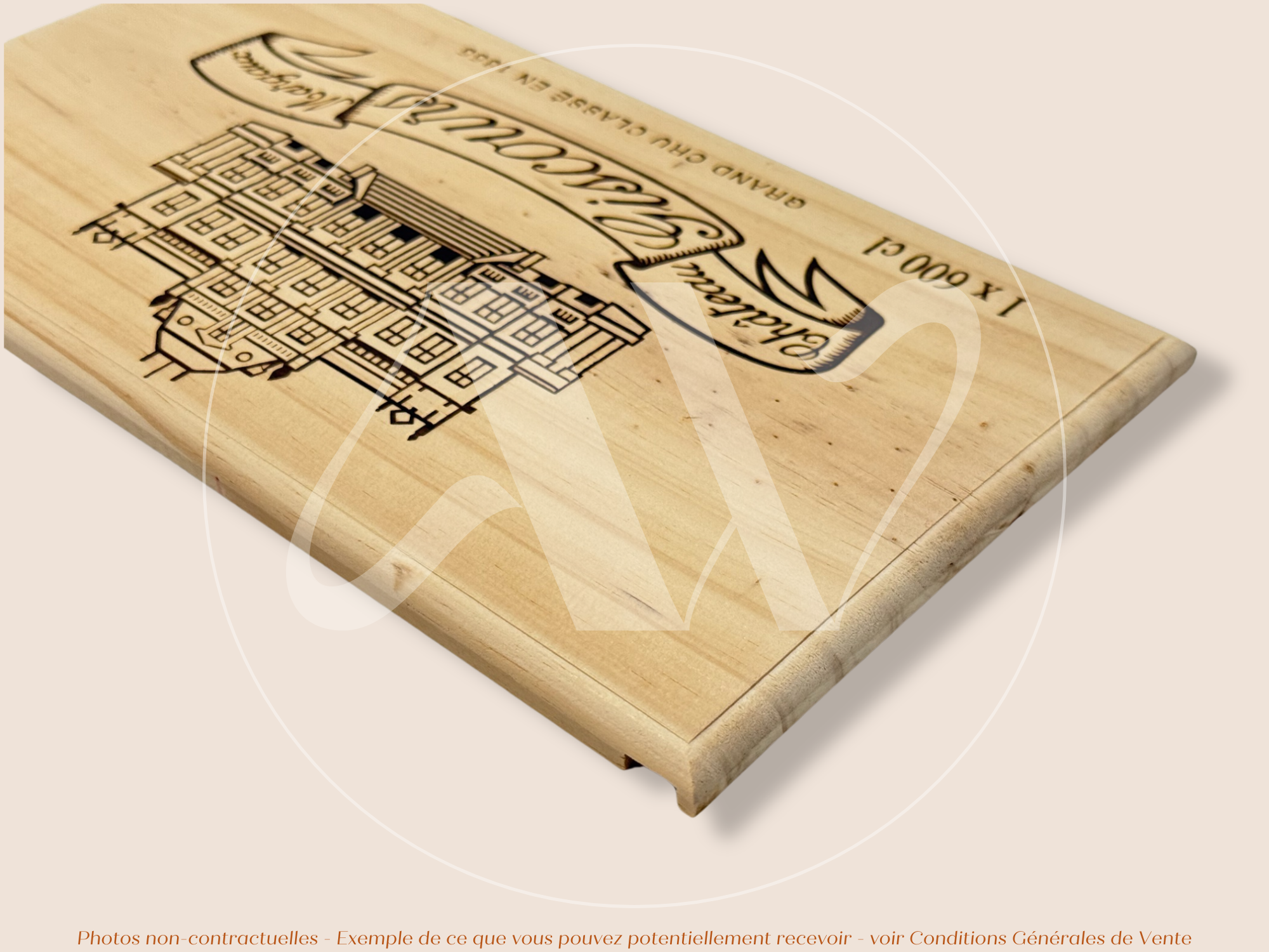 Façade Estampe bois – Château Giscours – Margaux (Bordeaux) – Format 30x17 cm – (Edition Grand Format Impérial 600 cl)
