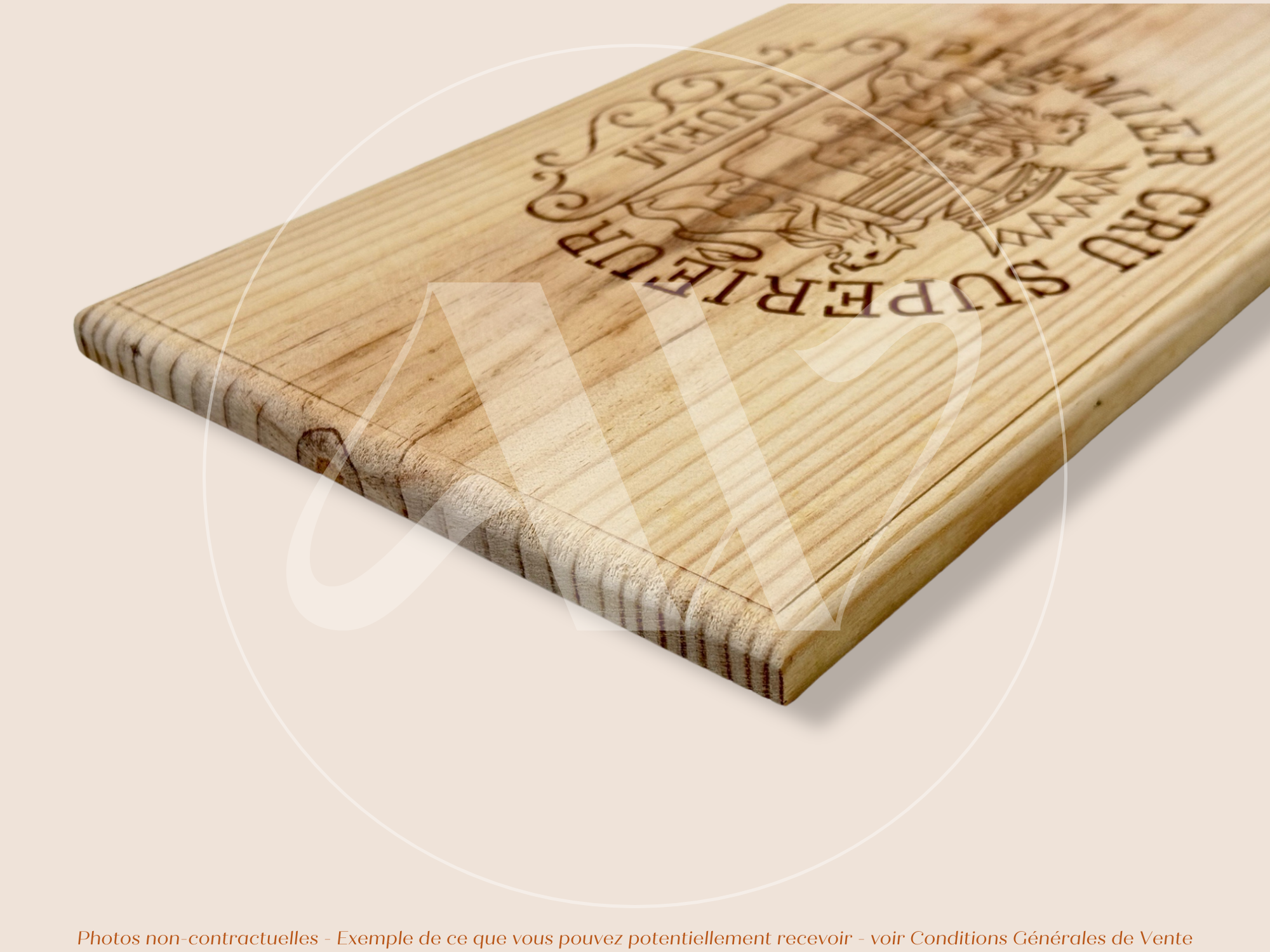 Façade Estampe bois – Château d’Yquem – Sauternes (Bordeaux) – Format 30x17 cm – (très demandé – icône absolue)