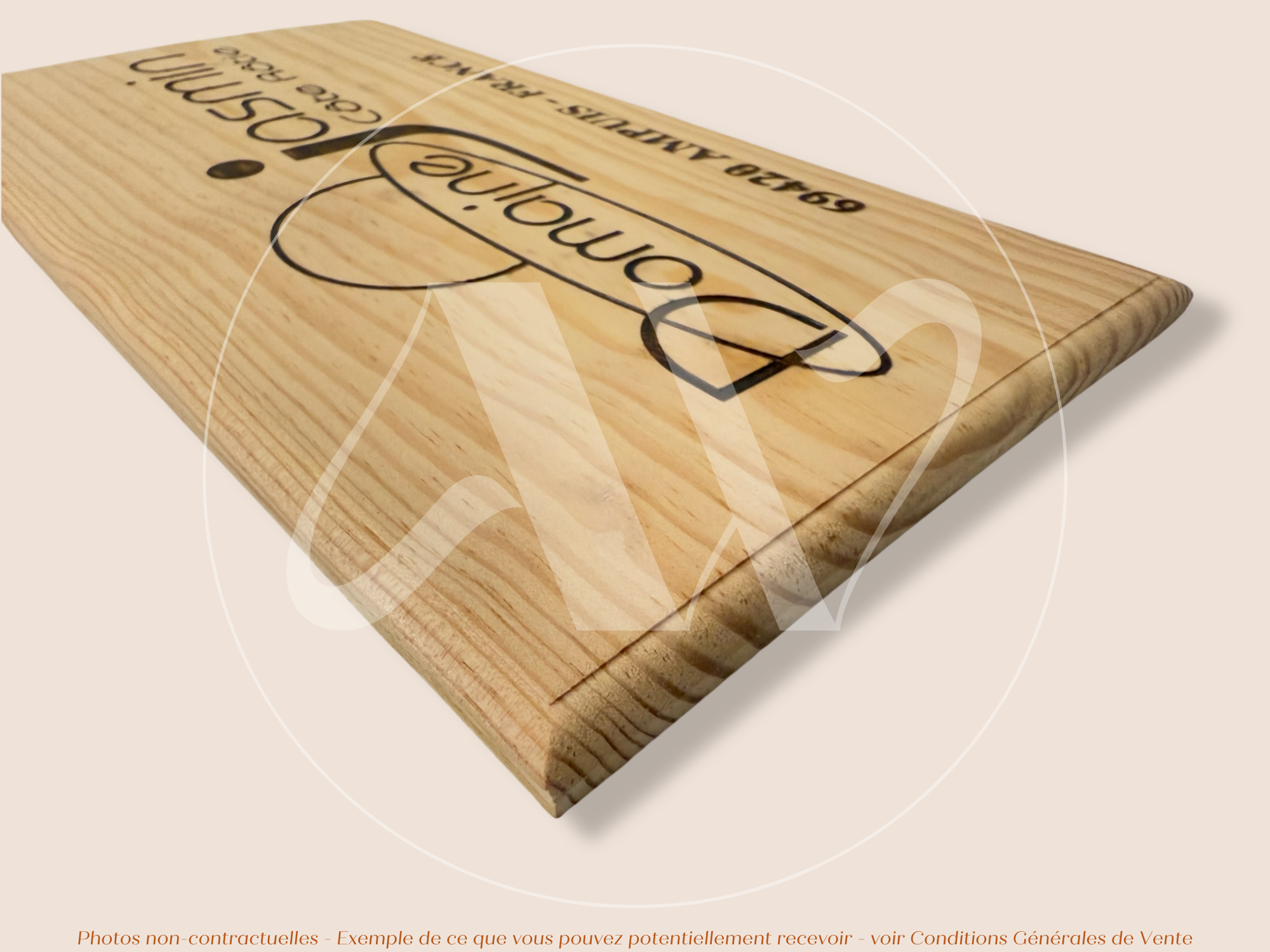 Estampe bois – Domaine Jasmin – Côte-Rôtie (Vallée du Rhône) – Format 30x17 cm – Quantité très limitée