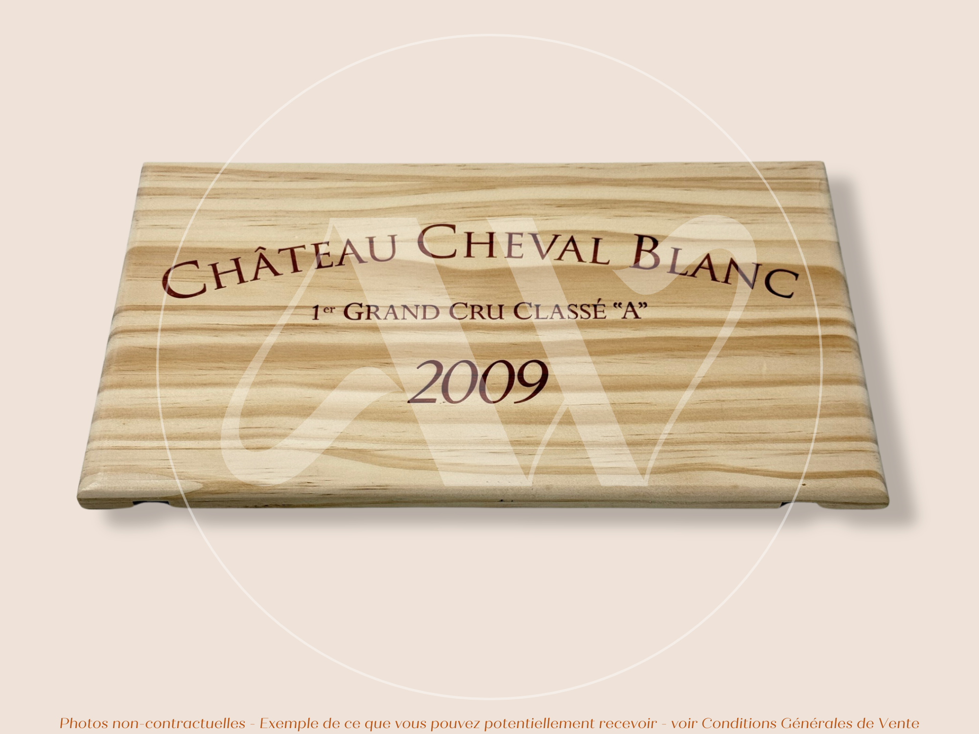 Façade Estampe bois – Château Cheval Blanc – Saint-Émilion (Bordeaux) – Format 30x17 cm – Millésime 2009 – Icône mythique
