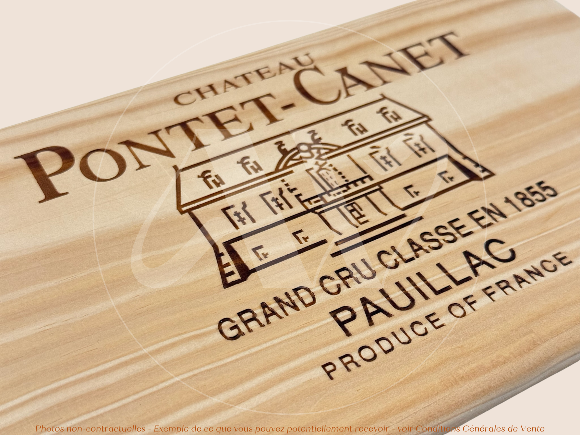 Façade Estampe bois – Château Pontet Canet – Pauillac (Bordeaux) – Format 30x17 cm – (quantité limitée)