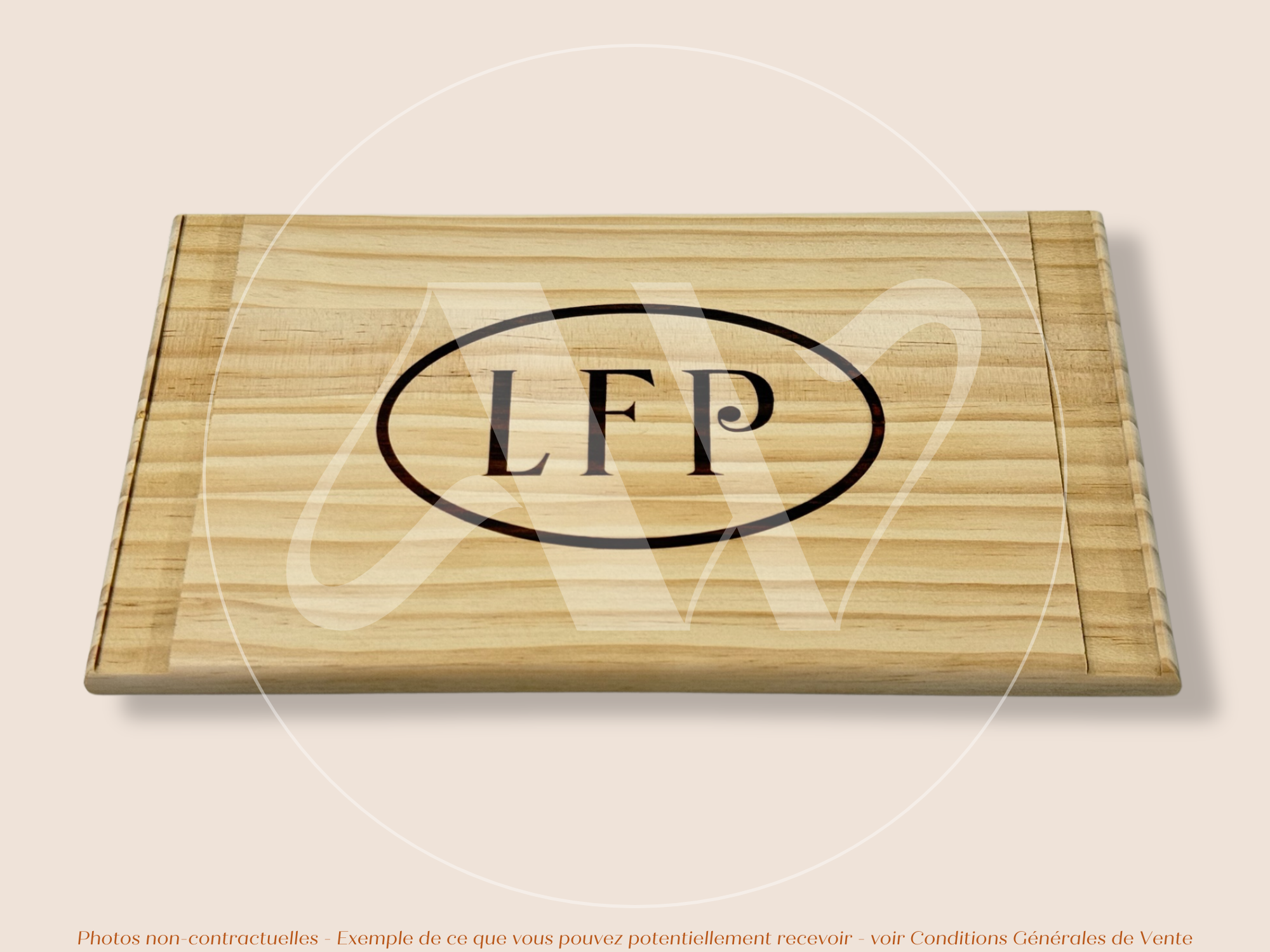 Façade Estampe bois – Château La Fleur-Pétrus – Pomerol (Bordeaux) – Format 30x17 cm – (Rare - Couvercle)