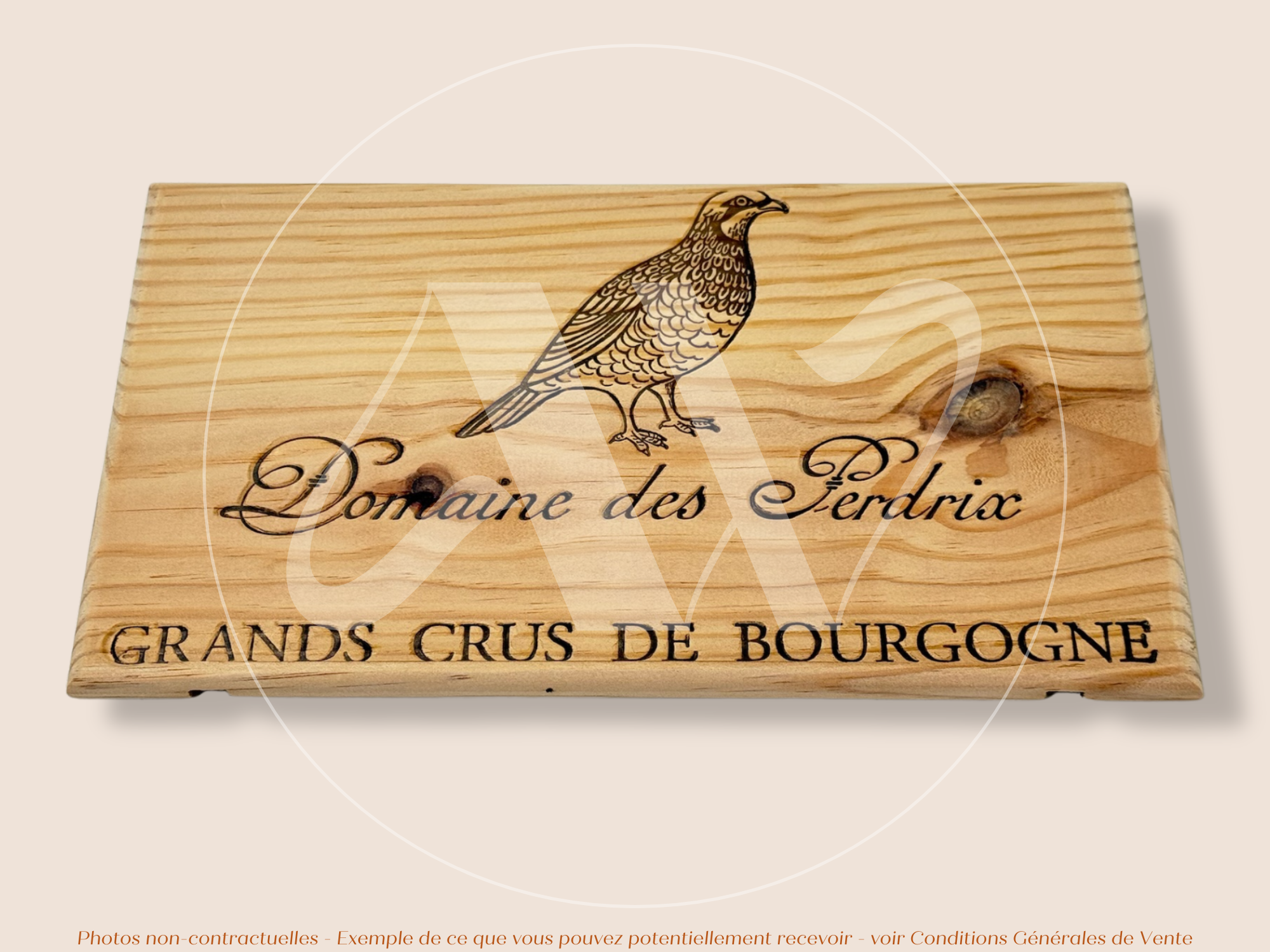 Estampe bois – Domaine des Perdrix – Grands Crus de Bourgogne – Format 30x17 cm – Façade rare d’un domaine d’exception