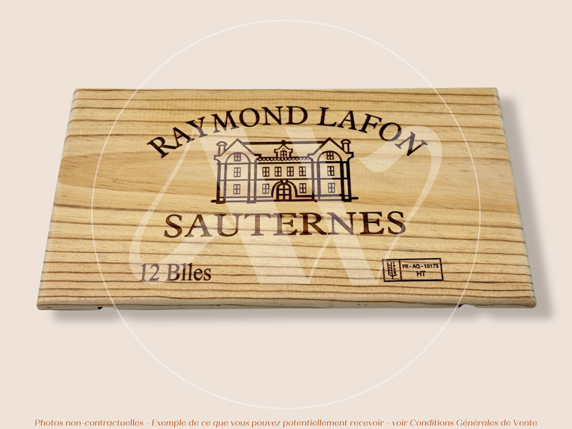 Façade Estampe bois – Château Raymond Lafon – Sauternes (Bordeaux) – Format 30x17 cm – (Quantité Limitée)