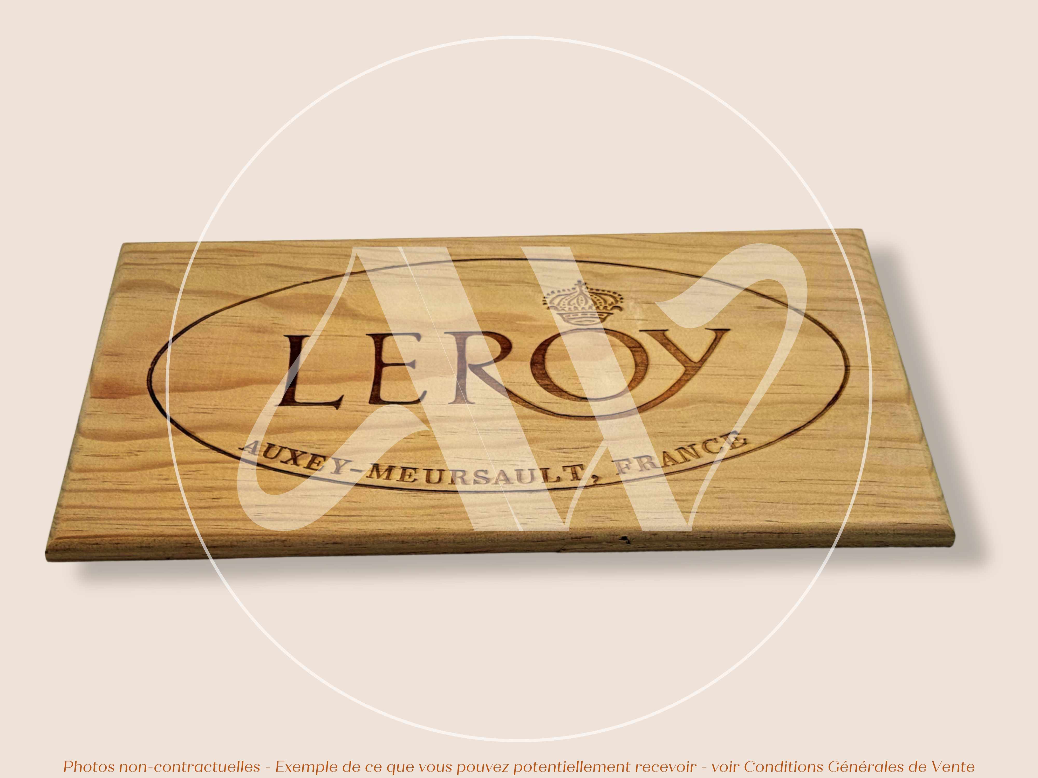 Estampe de caisse de vin Domaine Leroy – Bourgogne – Façade 30 × 17 cm