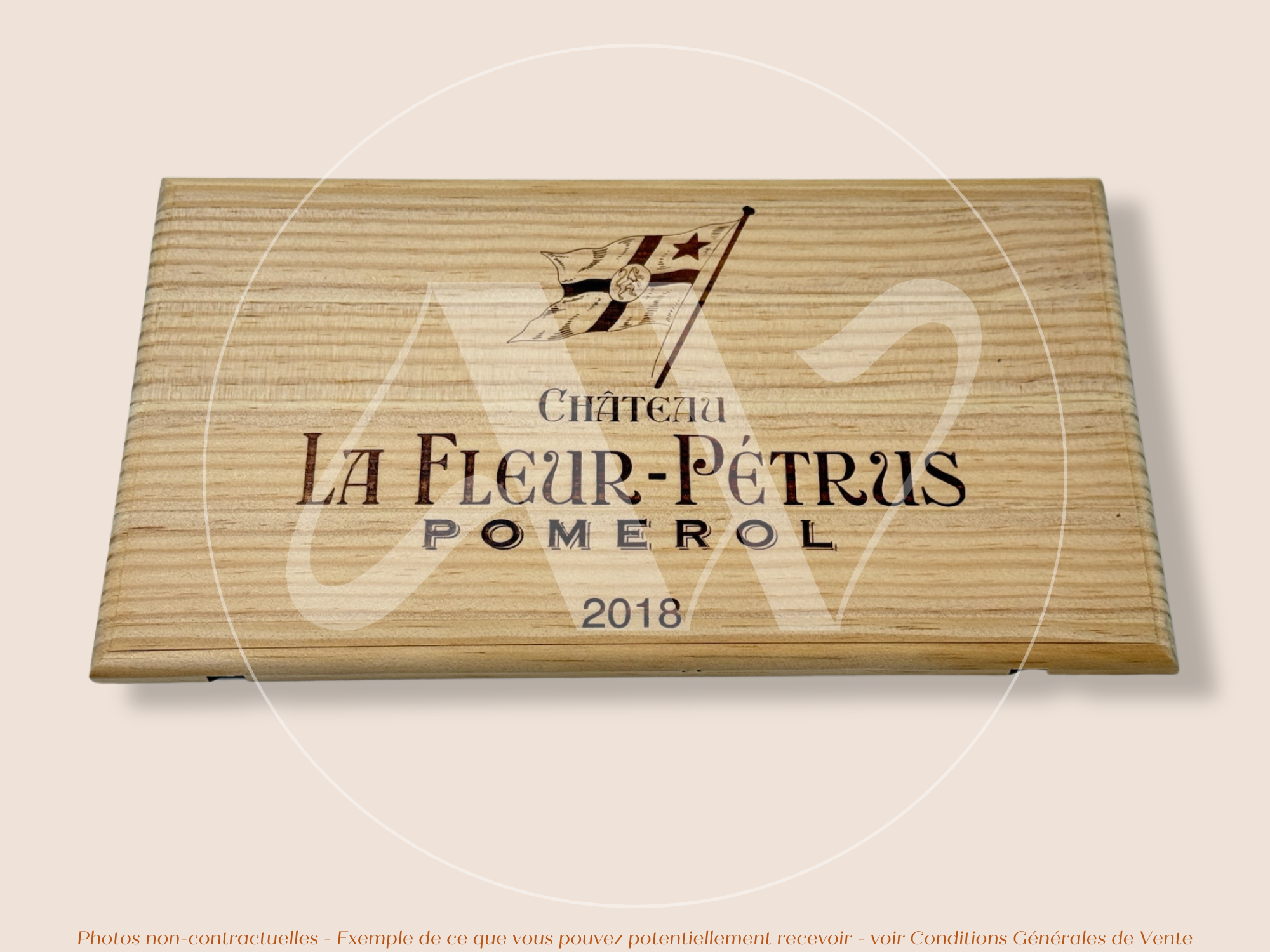 Estampe bois – Château La Fleur-Pétrus – Pomerol (Bordeaux) – Millésime 2018 – Format 30x17 cm – Domaine Mythique