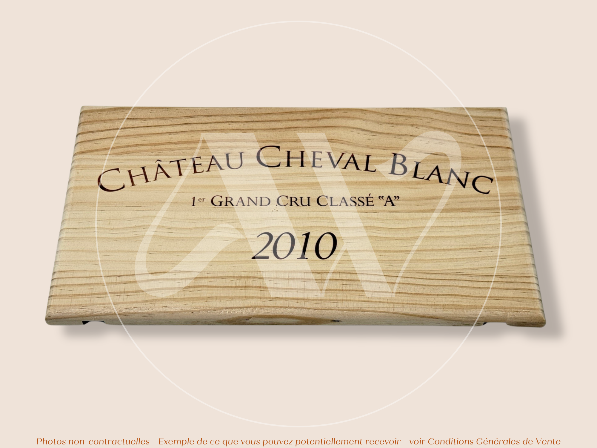Façade Estampe bois – Château Cheval Blanc – Saint-Émilion (Bordeaux) – Format 30x17 cm – Millésime 2010 – Icône mythique