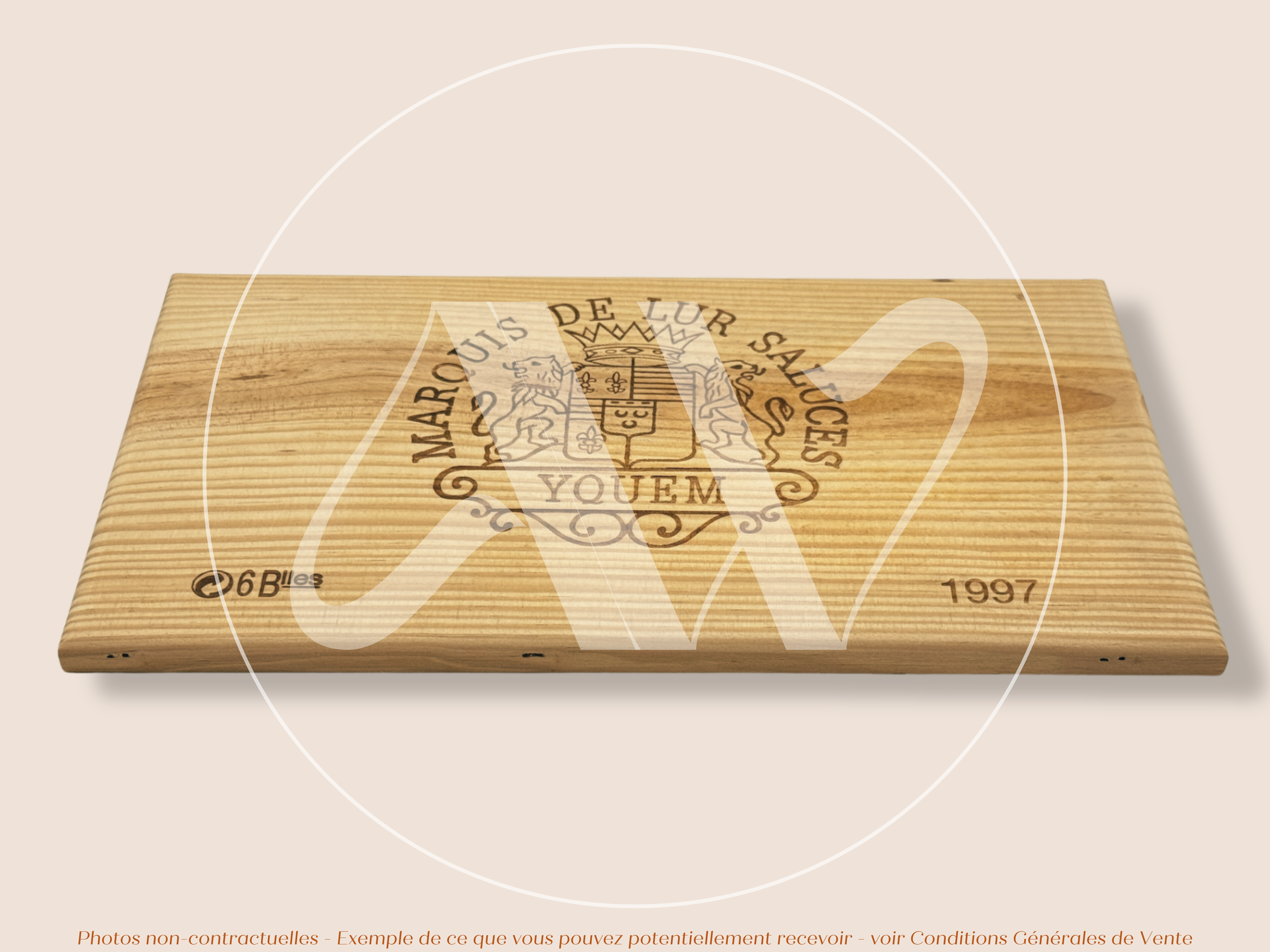 Estampe de caisse de vin – Yquem – 1997 – Sauternes (Bordeaux) – Format 30x17 cm