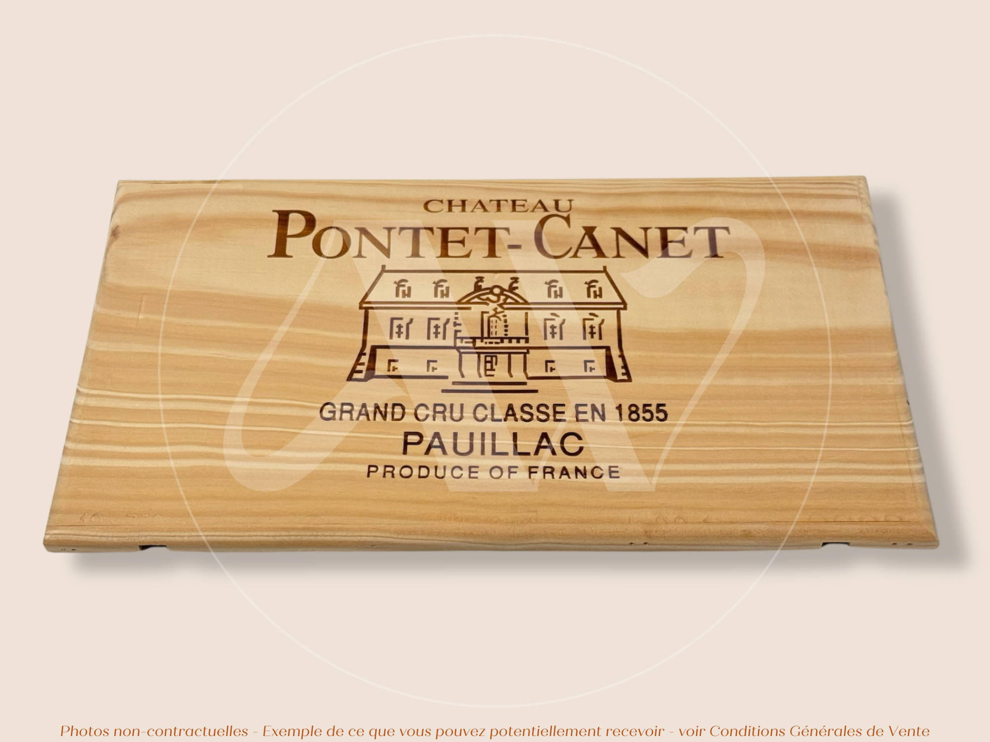 Façade Estampe bois – Château Pontet Canet – Pauillac (Bordeaux) – Format 30x17 cm – (quantité limitée)