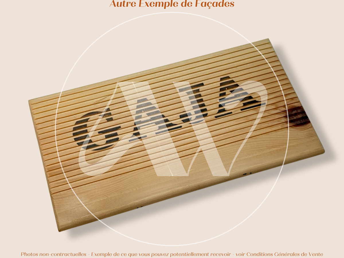 Estampe / Façade d'une caisse de vin en bois du Domaine Gaja - Barbaresco - Italie | Format 6 bouteilles = 30x17 cm