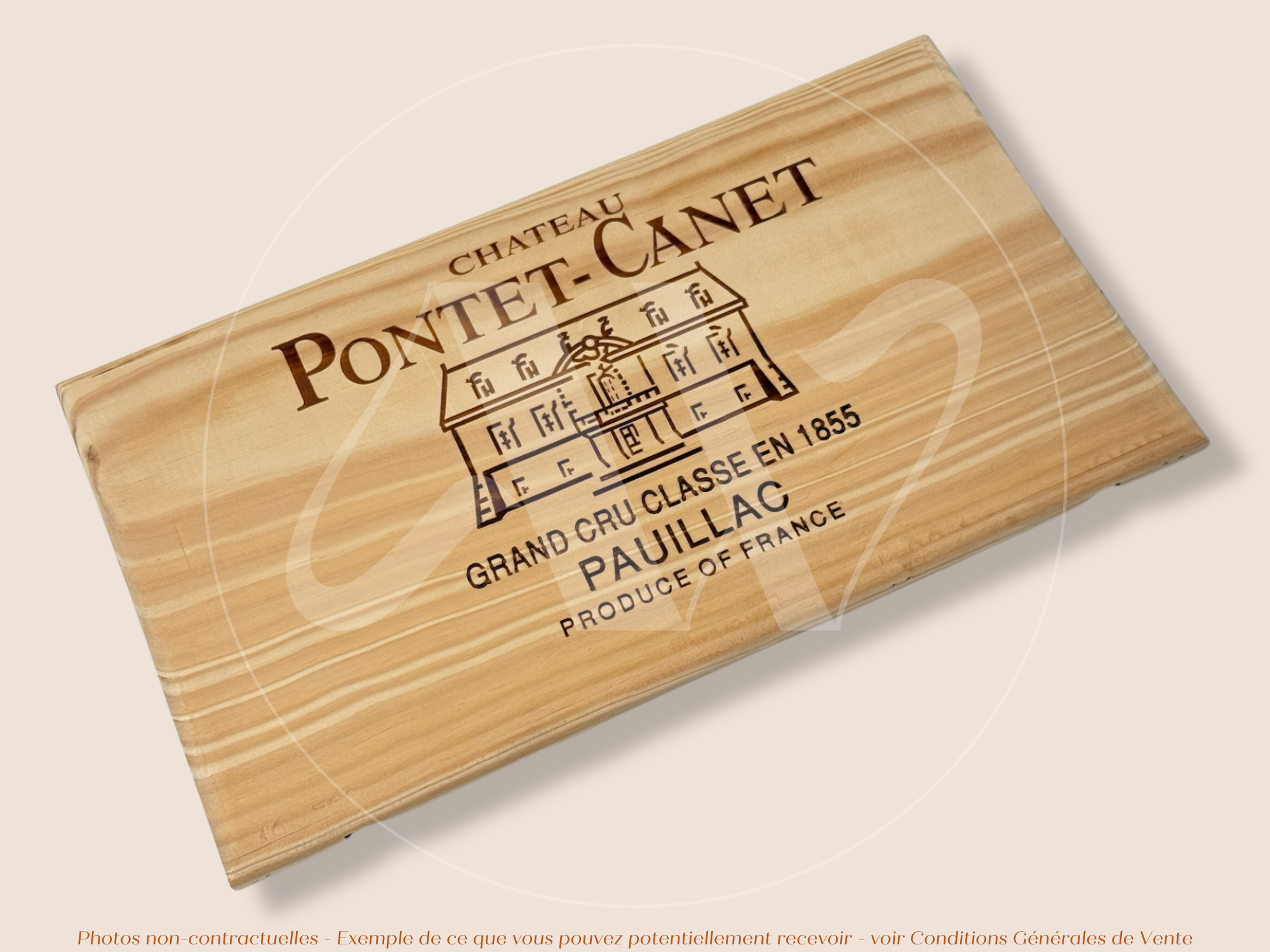Façade Estampe bois – Château Pontet Canet – Pauillac (Bordeaux) – Format 30x17 cm – (quantité limitée)