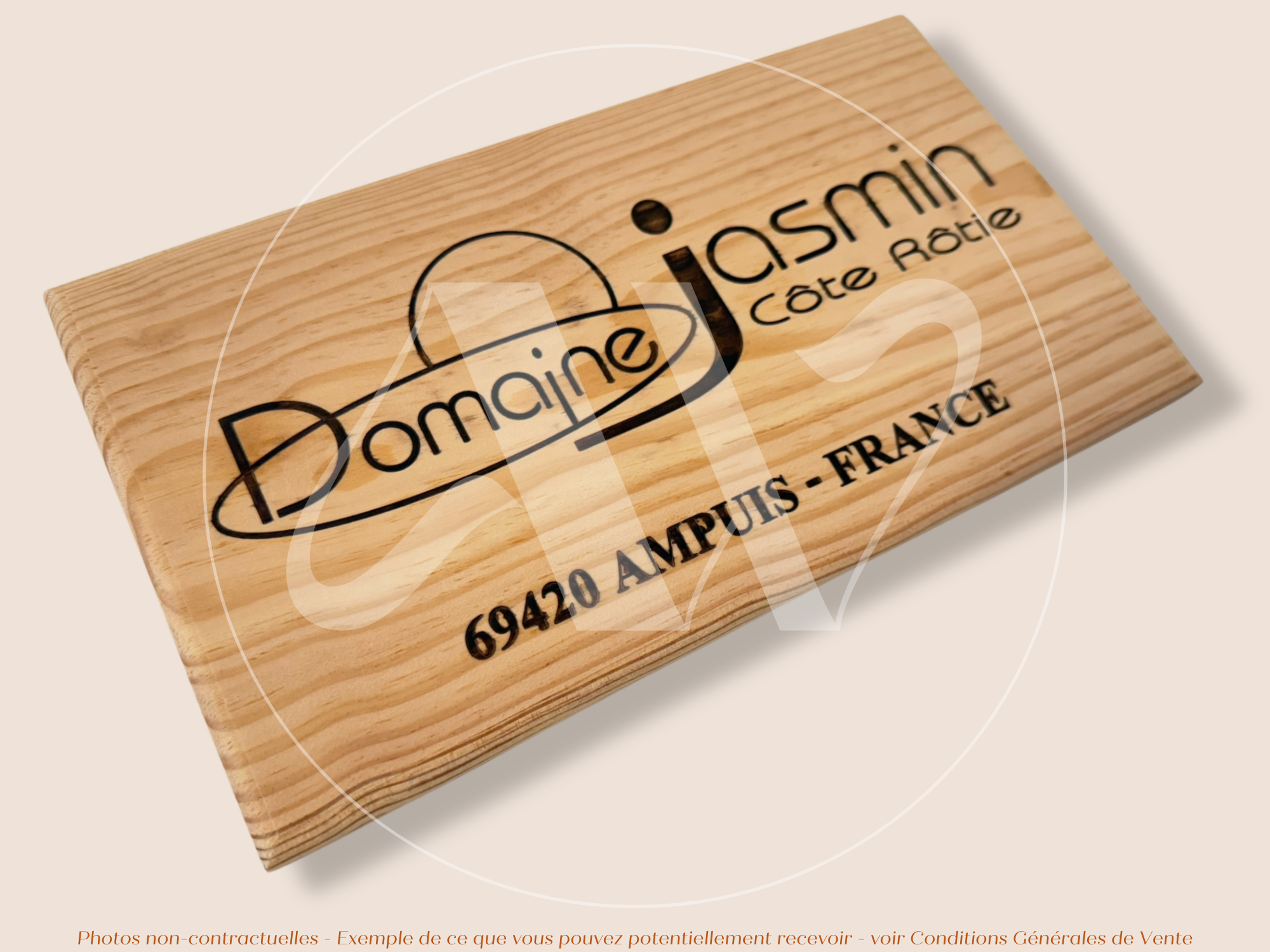 Estampe bois – Domaine Jasmin – Côte-Rôtie (Vallée du Rhône) – Format 30x17 cm – Quantité très limitée