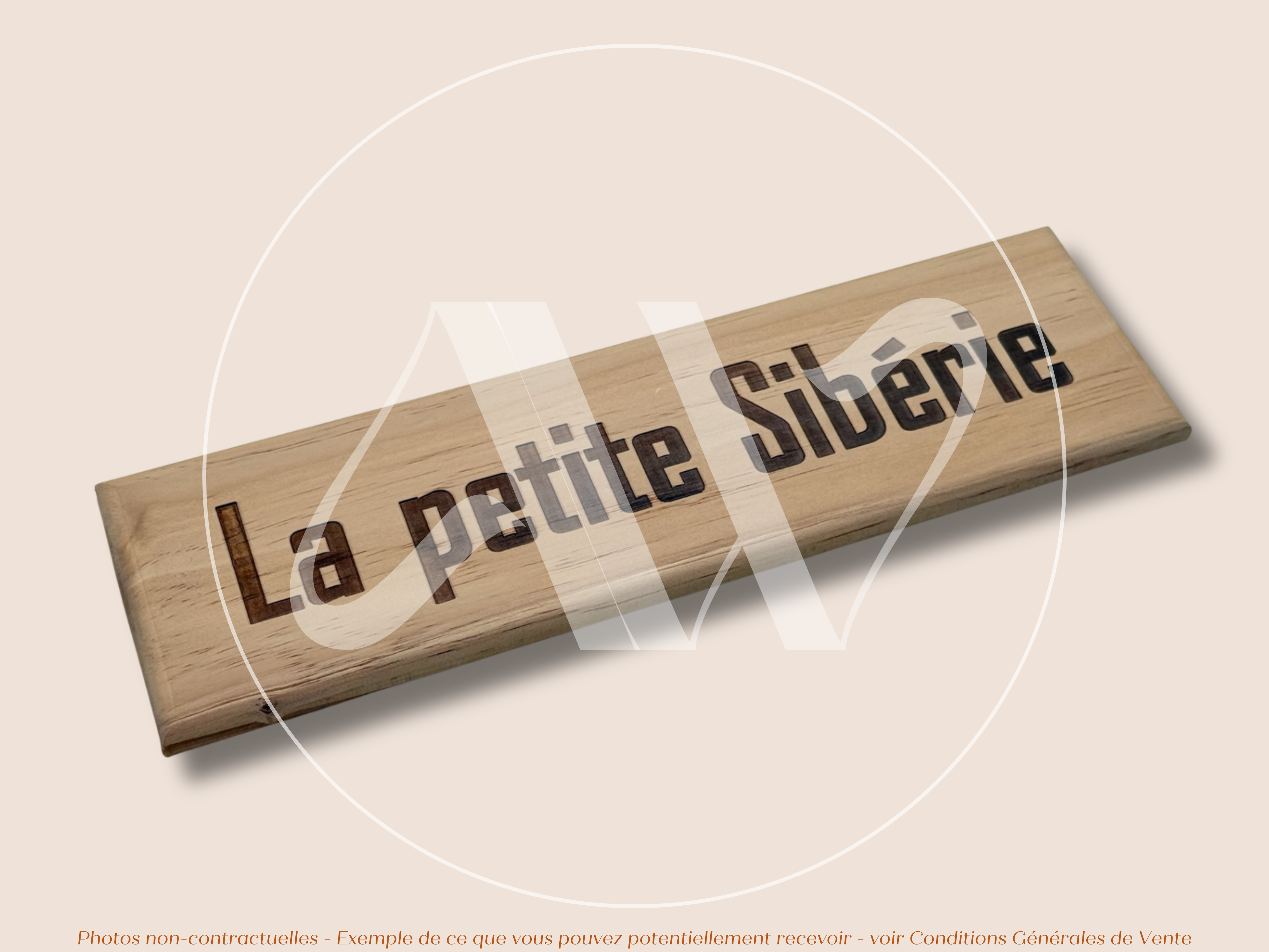 Estampe / Façade d'une caisse de vin en bois du Domaine du Clos des Fées - La Petite Sibérie - Languedoc | Format 1 bouteille = 30x9 cm