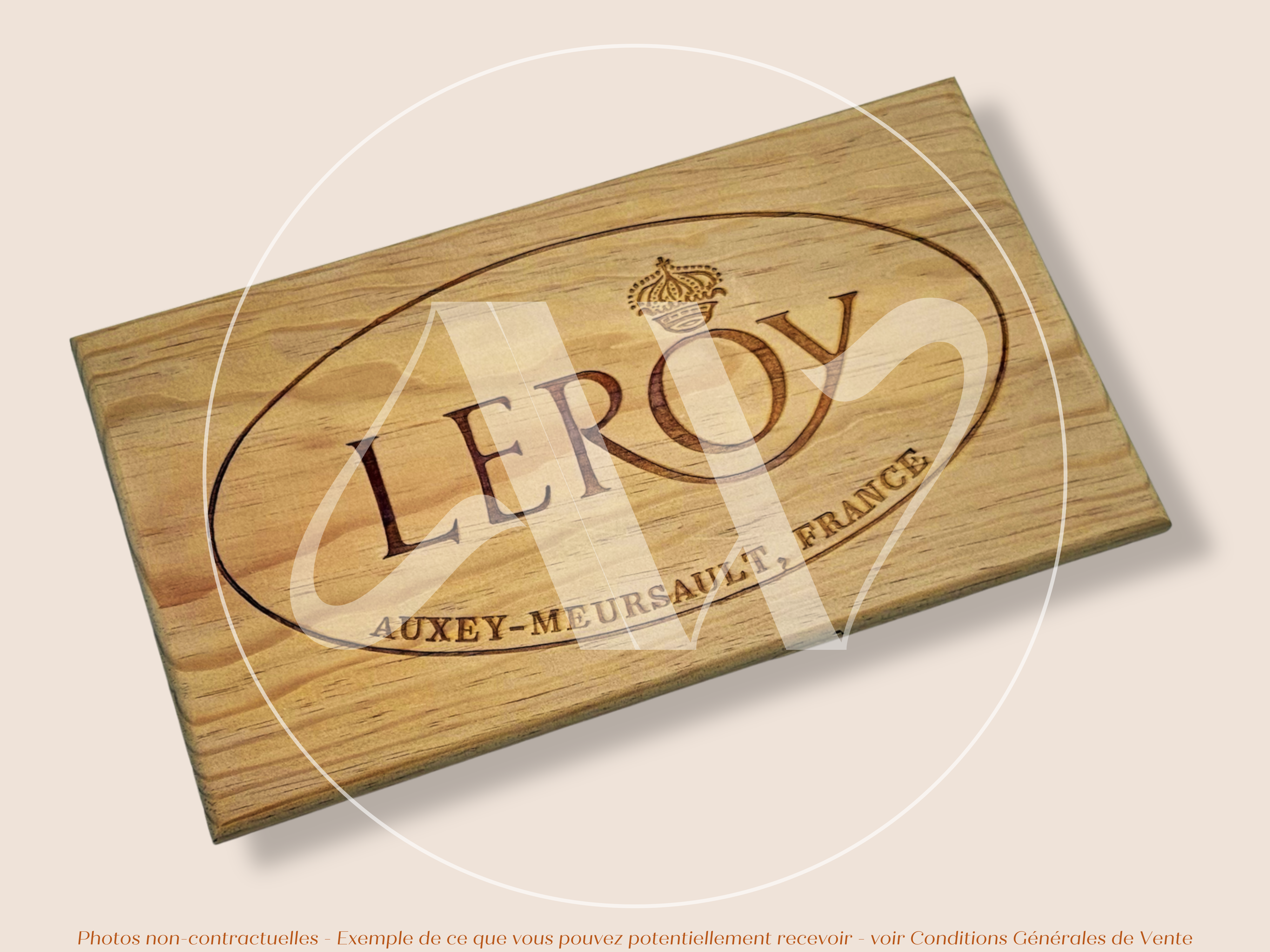 Estampe de caisse de vin Domaine Leroy – Bourgogne – Façade 30 × 17 cm