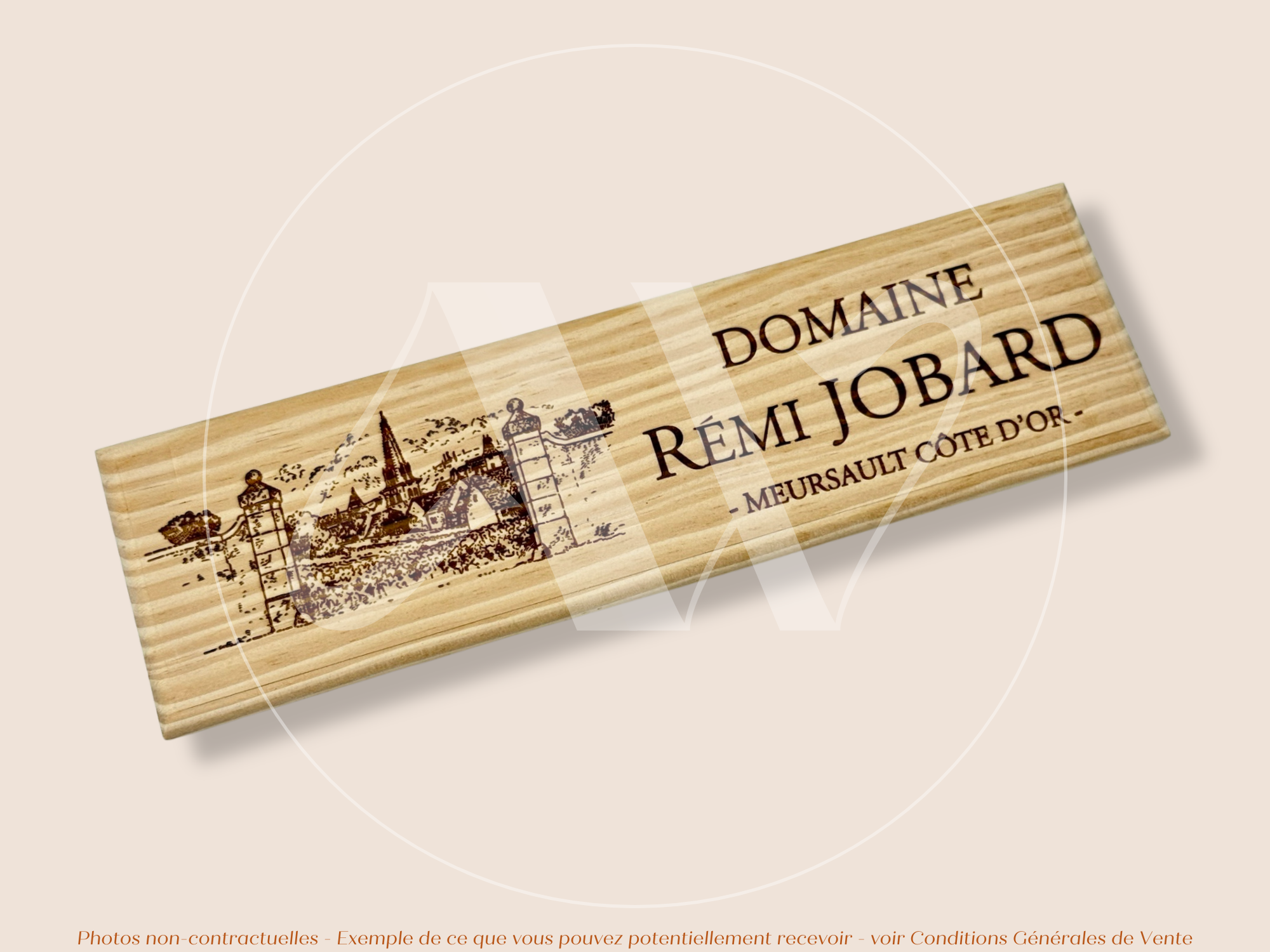 Façade Estampe bois – Domaine Rémi Jobard – Meursault (Bourgogne – Côte d'Or) – Format 30x9 cm – Quantité Limitée